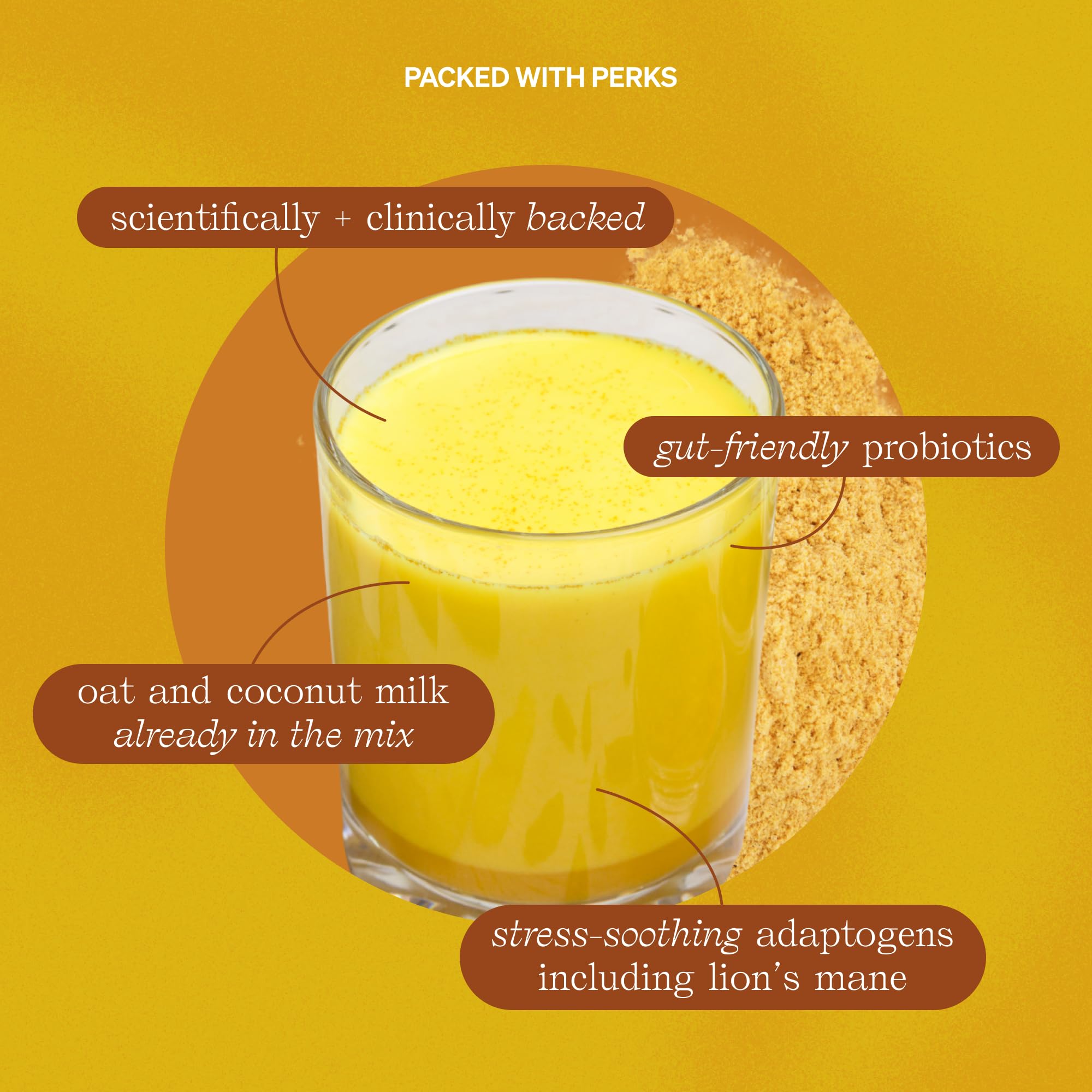 Clevr Organic Matcha Green Tea Latte, Instant Ceremonial Grade, Superfood Powder Blend with Oat Milk, Lions Mane, Reishi Mushroom, Coconut Cream, Ashwagandha, Serve Hot or Iced, (14 Lattes)