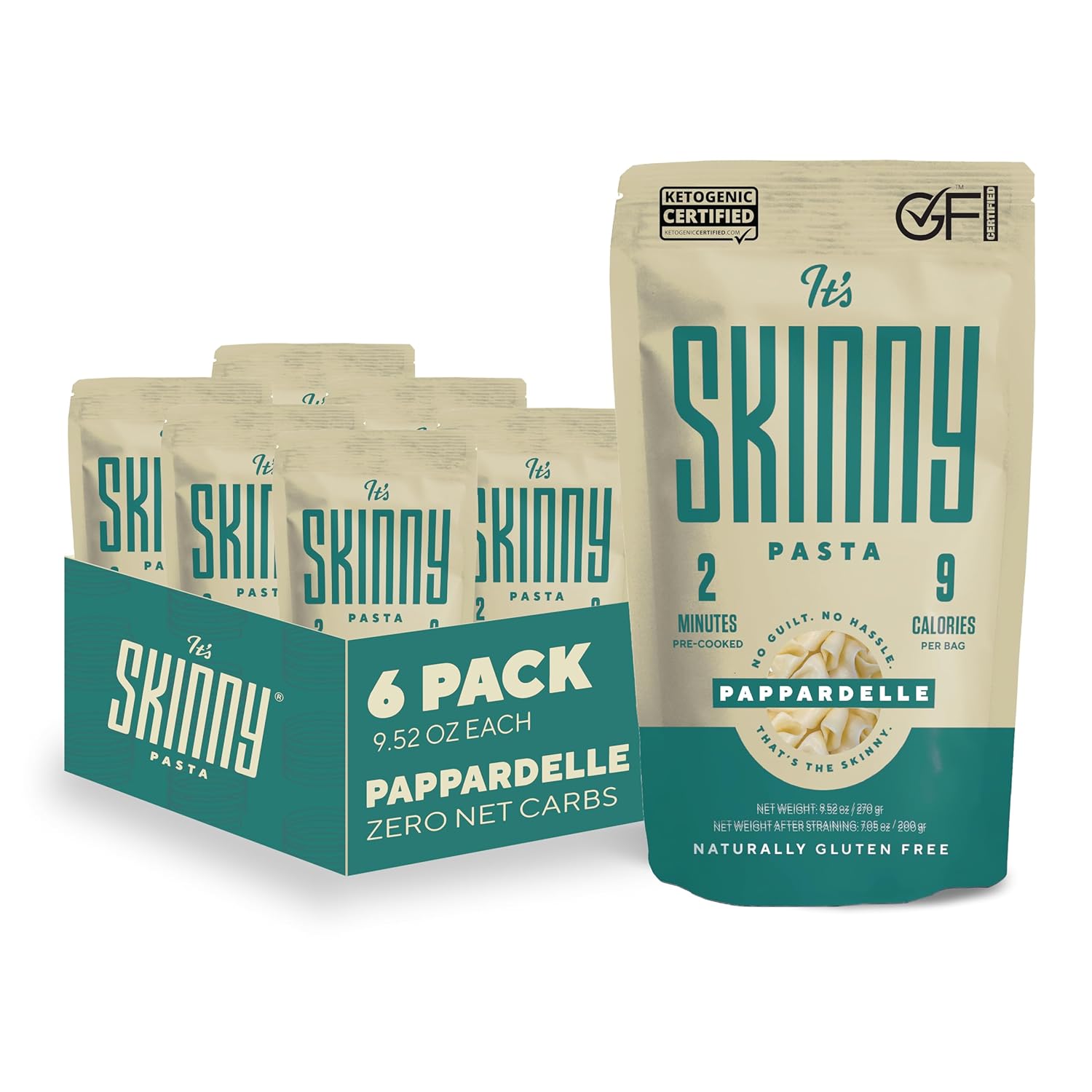 It’s Skinny Angel Hair Pasta – Low Carb Pasta, Gluten Free, Keto & Vegan-Friendly, Shirataki Konjac, Sugar-Free, High in Fiber, Only 4.5 Calories Per Serving, Ready in 2 Minutes (6 Packs)