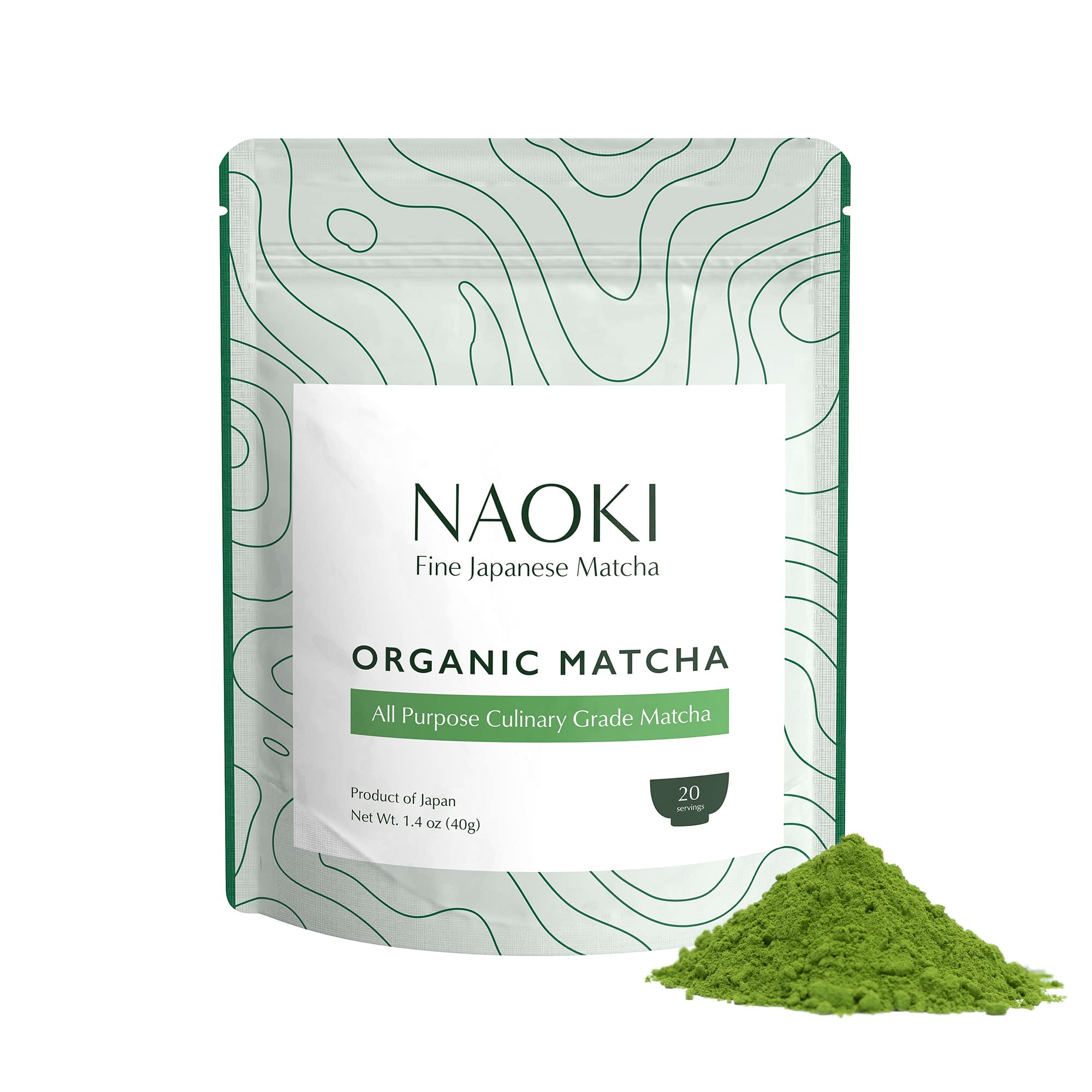 Naoki Matcha Superior Ceremonial Blend – Authentic Japanese First Harvest Ceremonial Grade Matcha Green Tea Powder from Uji, Kyoto (40g / 1.4oz)