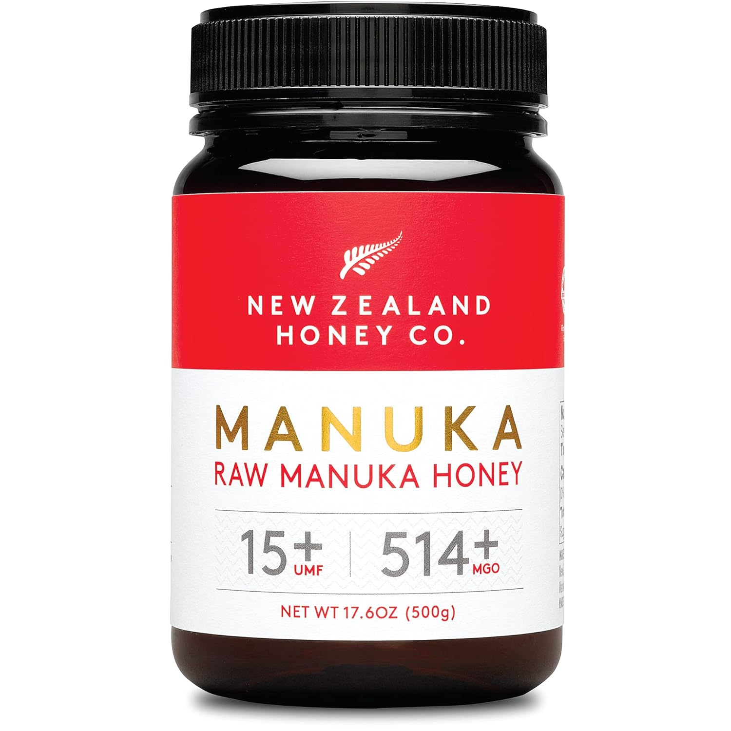 New Zealand Honey Co. Raw Manuka Honey UMF 15+ | MGO 514+, UMF Certified / 8.8oz