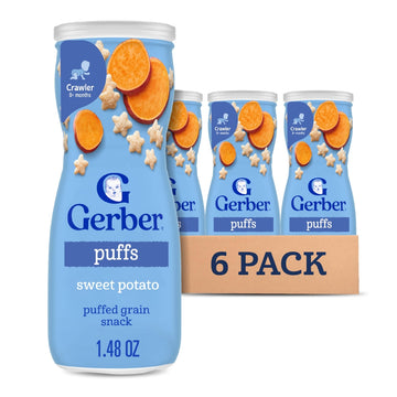 Gerber Baby Snacks Puffs, Blueberry, 1.48 Ounce (Pack of 6)