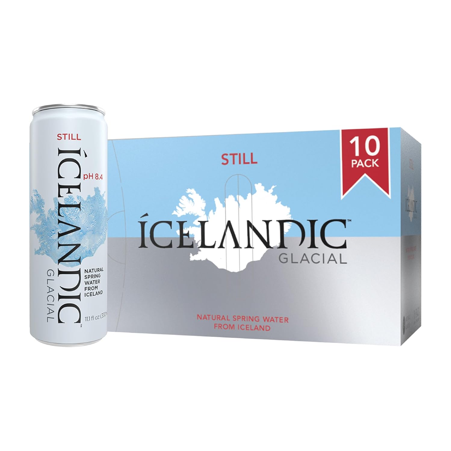 Icelandic Glacial Natural Spring Alkaline Water, 33.81 Fl Oz (Pack of 12), 405.6 Fl Oz