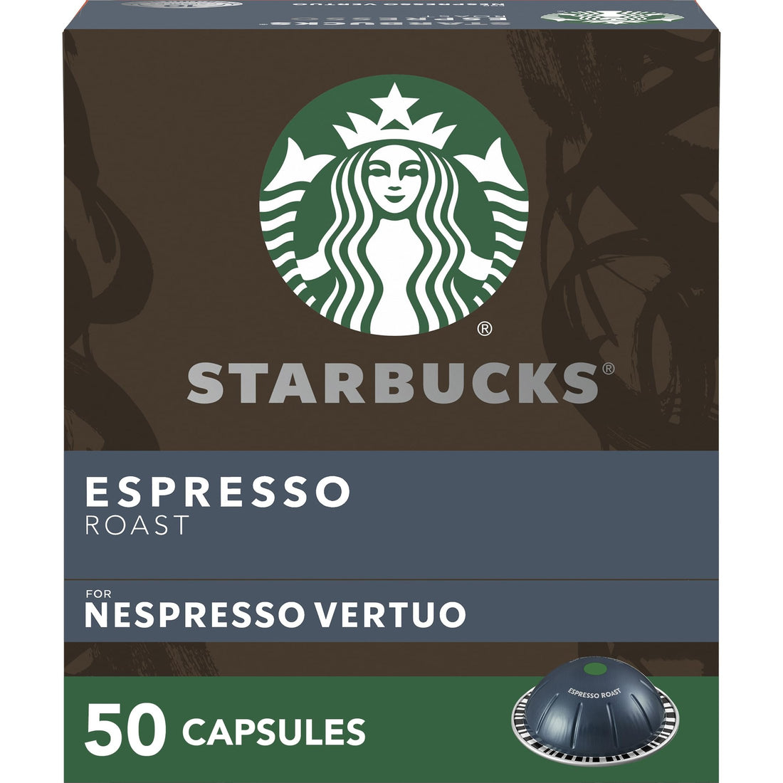 Starbucks by Nespresso Vertuo, Blonde Roast Espresso, 50-count Espresso Pods, Brews, 1.35 oz.