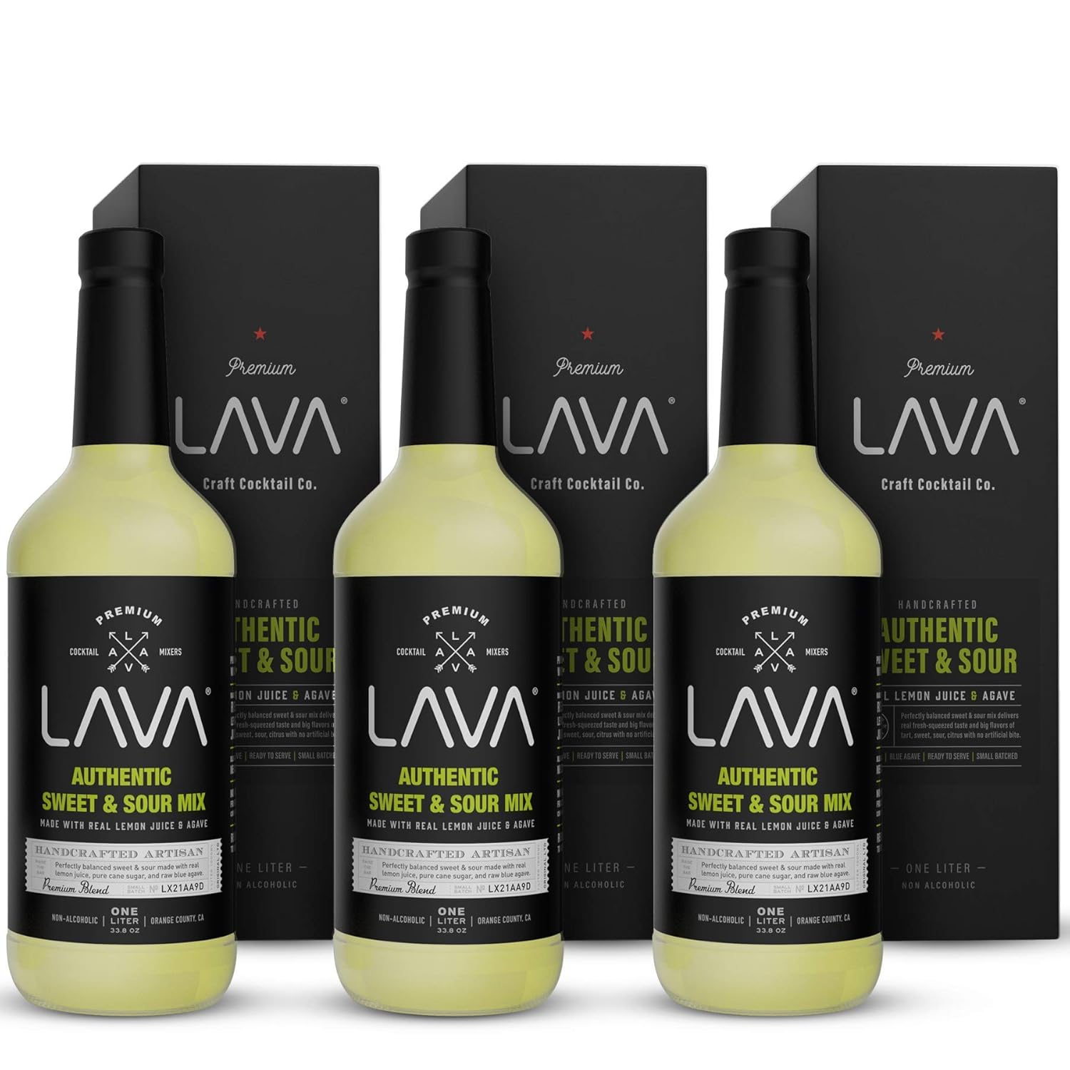 LAVA Premium Spicy Jalapeño Margarita Mix by LAVA Craft Cocktail Co., Made with Real Jalapeños, Agave Nectar, Key Limes, Lots of Flavor and Ready to Use, 1-Liter Glass Bottle