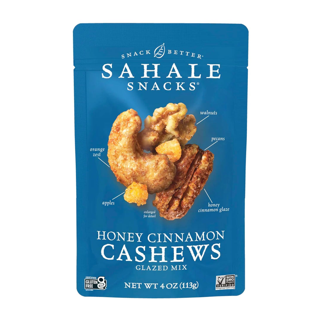 Sahale Snacks Glazed Mix Nut Blend Variety Pack, 1.5 Oz Grab & Go Bags (12 Total Packs) - Four Different Dry-Roasted Deluxe Mixed Nuts Blends Included - Non-GMO Kosher & Certified Gluten-Free Snacks