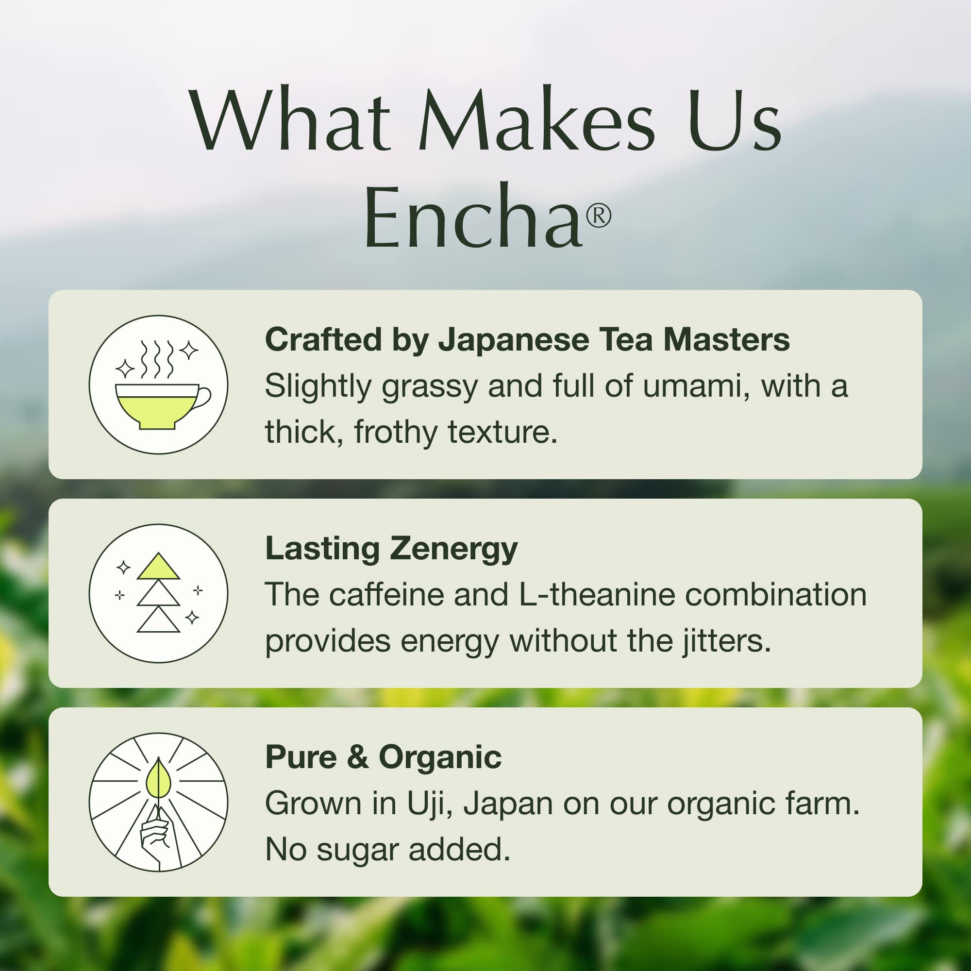 Encha Ceremonial Grade Matcha Powder - Organic First Harvest Japanese Matcha Green Tea, Matcha Tea From Uji, Japan (60g/2.12oz)