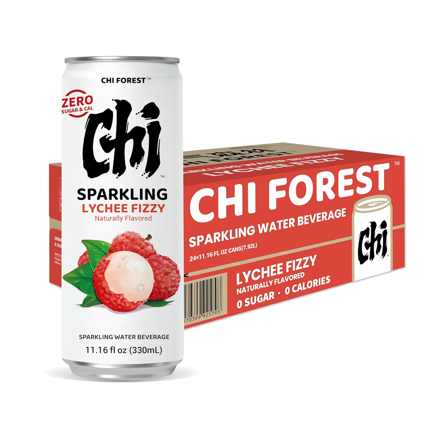 CHI FOREST Lychee Fizzy Sparkling Water (11.16 oz* 24)