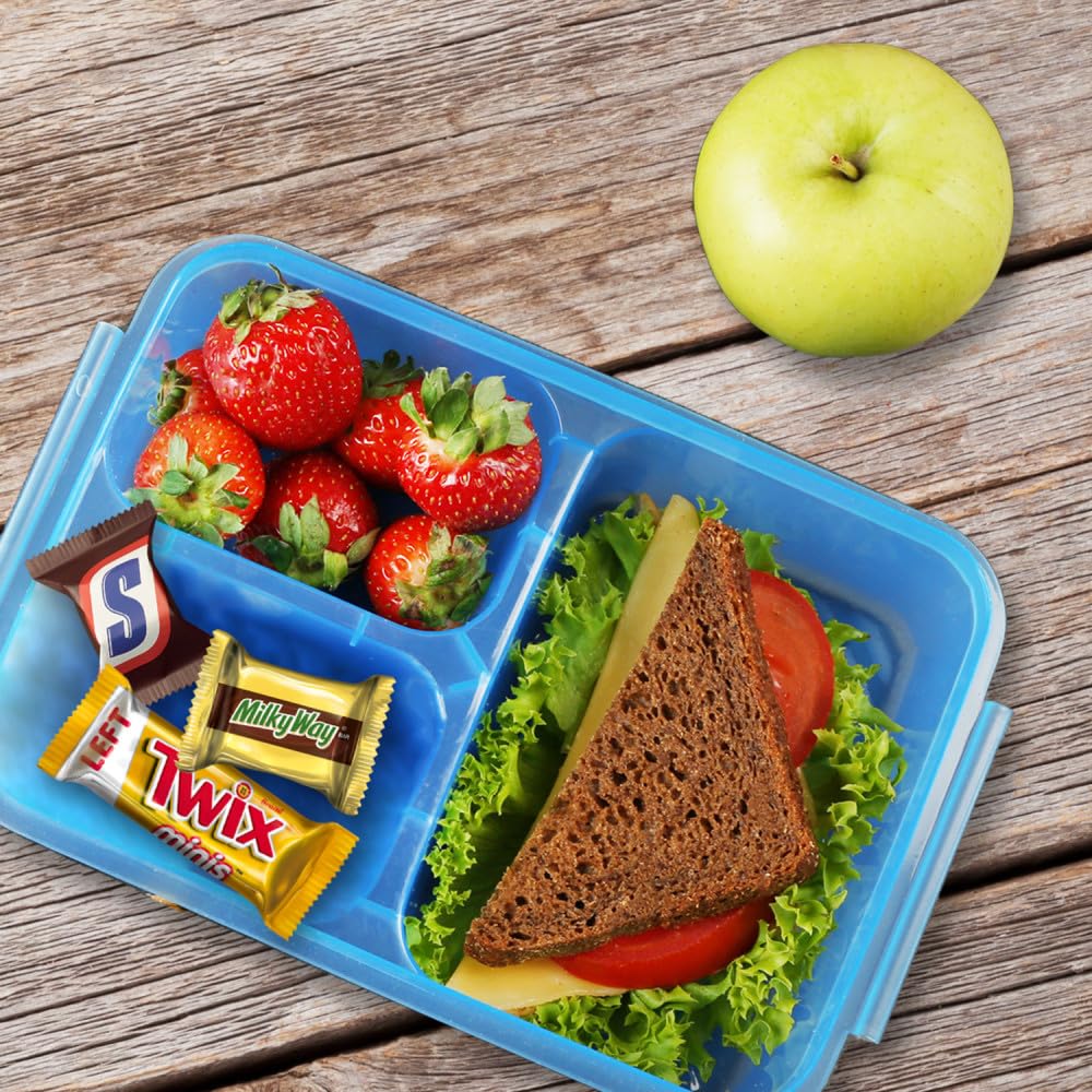 SNICKERS, TWIX & MILKY WAY Minis Assorted Chocolate Candy Variety Pack, Candy Bag, 150 Ct Bulk Bag