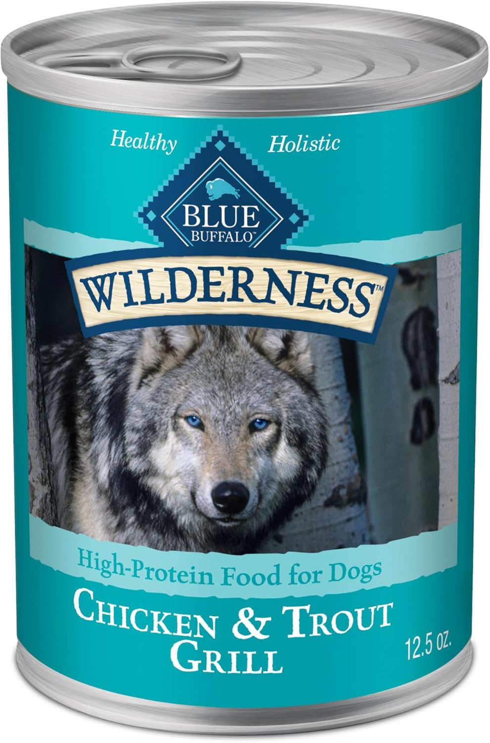 Blue Buffalo Wilderness Adult Wet Dog Food, High-Protein & Grain-Free, Made with Natural Ingredients, Beef & Chicken Grill, 12.5-oz. Cans, 12 Count