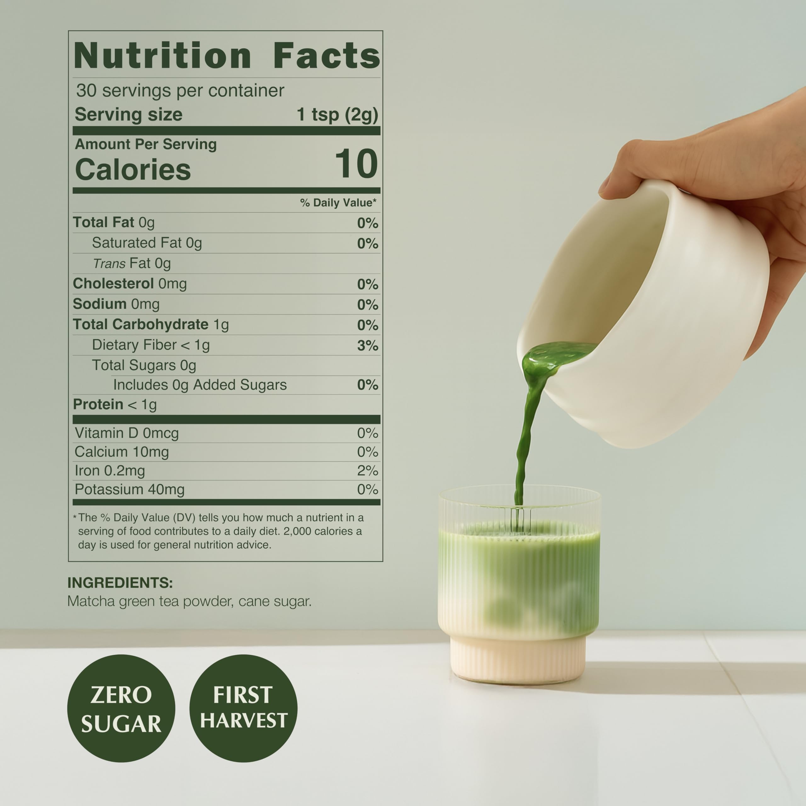 Encha Ceremonial Grade Matcha Powder - Organic First Harvest Japanese Matcha Green Tea, Matcha Tea From Uji, Japan (60g/2.12oz)