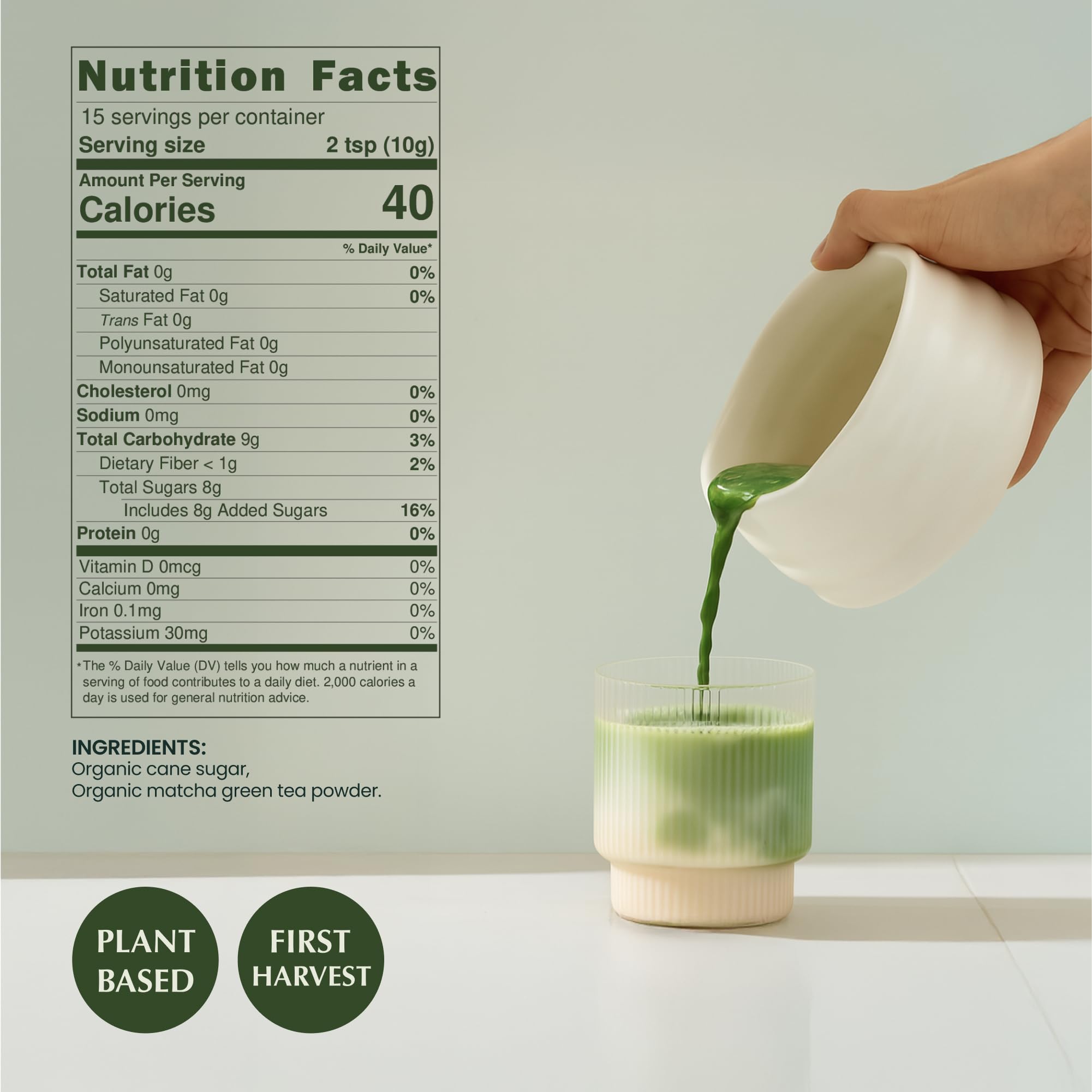 Encha Ceremonial Grade Matcha Powder - Organic First Harvest Japanese Matcha Green Tea, Matcha Tea From Uji, Japan (60g/2.12oz)