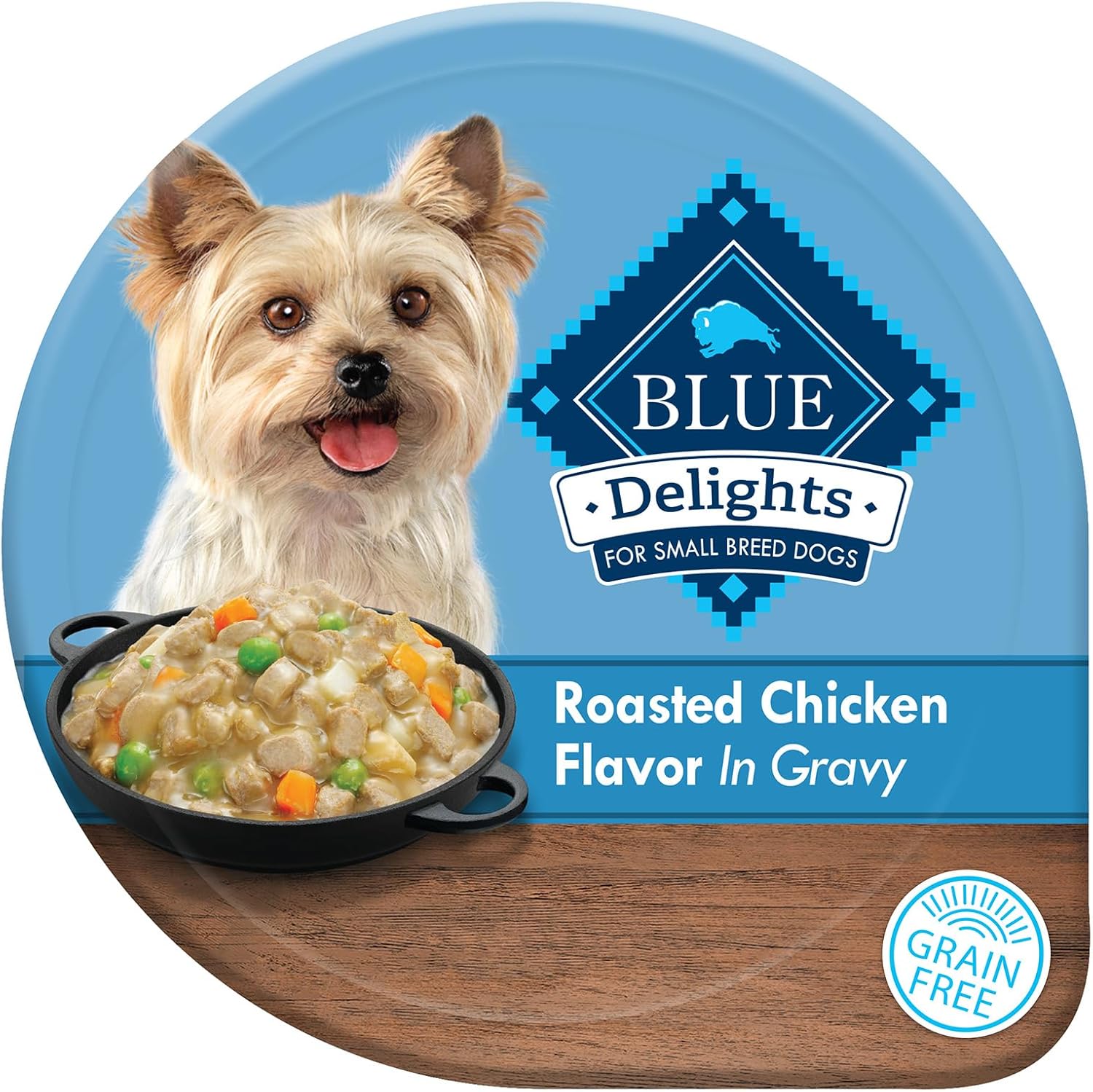 Blue Buffalo Delights Natural Adult Small Breed Wet Dog Food, Variety Pack, Made with Natural Ingredients, Filet Mignon & New York Strip Recipe in Hearty Gravy, 3.5-oz. Cups (12 Count, 6 of Each)