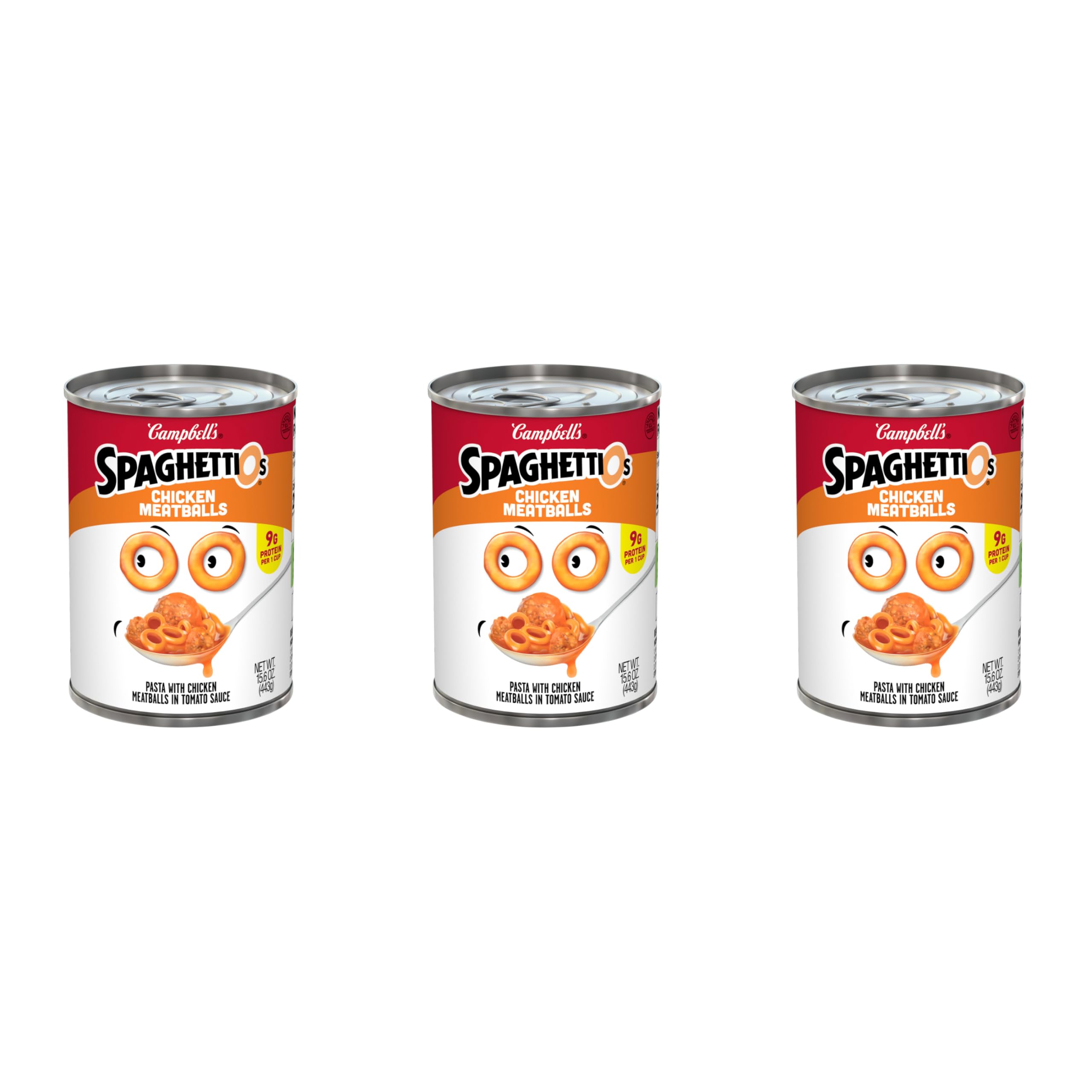 SpaghettiOs Canned Pasta with Meatballs, 15.6 oz Can (12 Pack)