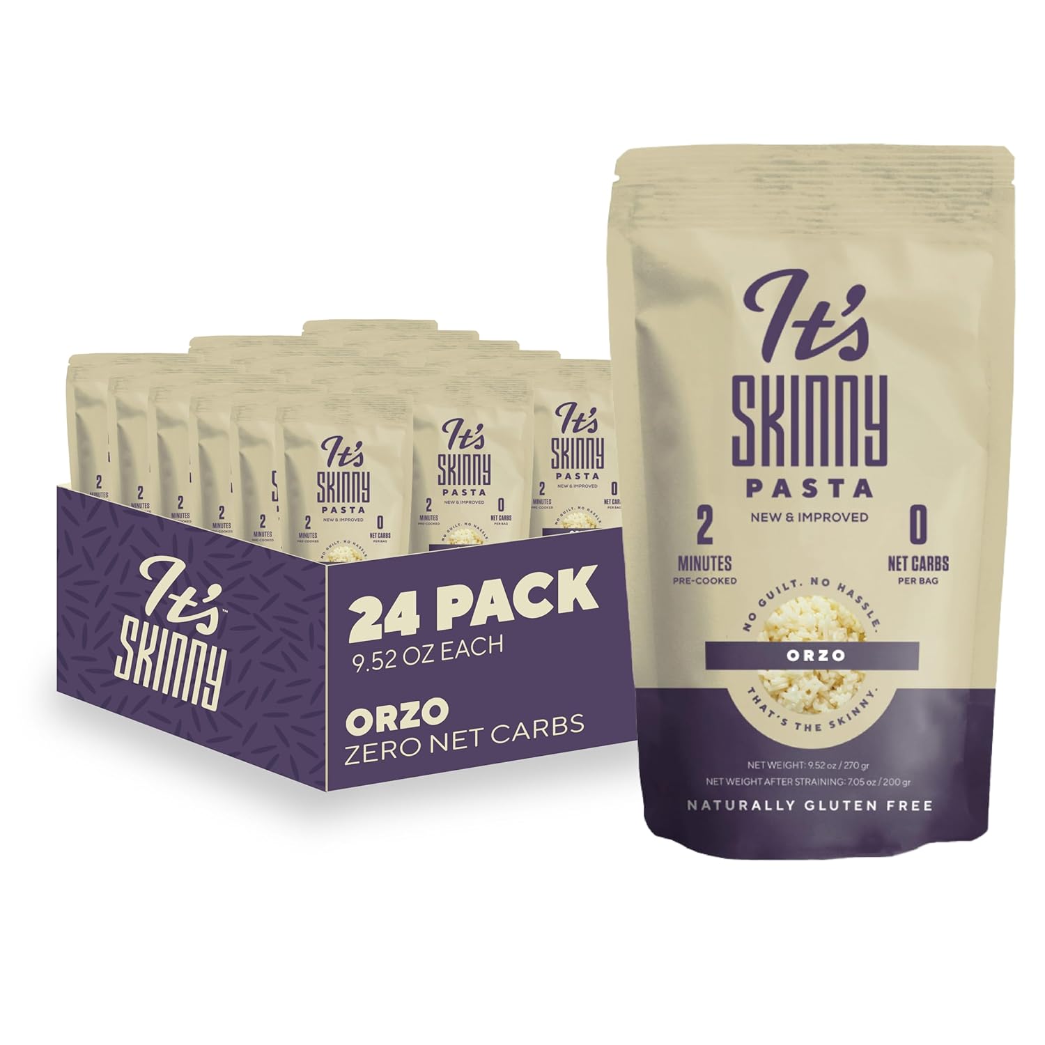 It’s Skinny Fettuccine Pasta – Low Carb Pasta, Gluten Free, Keto & Vegan-Friendly, Shirataki Konjac, Sugar-Free, High in Fiber, Only 4.5 Calories Per Serving, Ready in 2 Minutes (6 Packs)