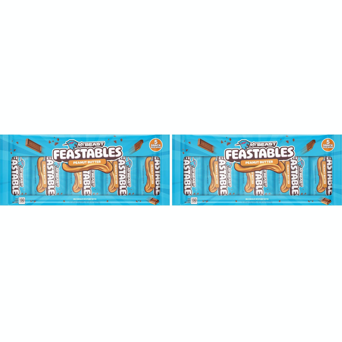 Feastables MrBeast Milk Chocolate Chocolate Bar, Full Size Bar for Adults & Kids, Candy Bars, Snacks, Gifts, or Dessert, Sweet & Creamy Fairtrade Cocoa, 1.24 Oz Each, 24 Count
