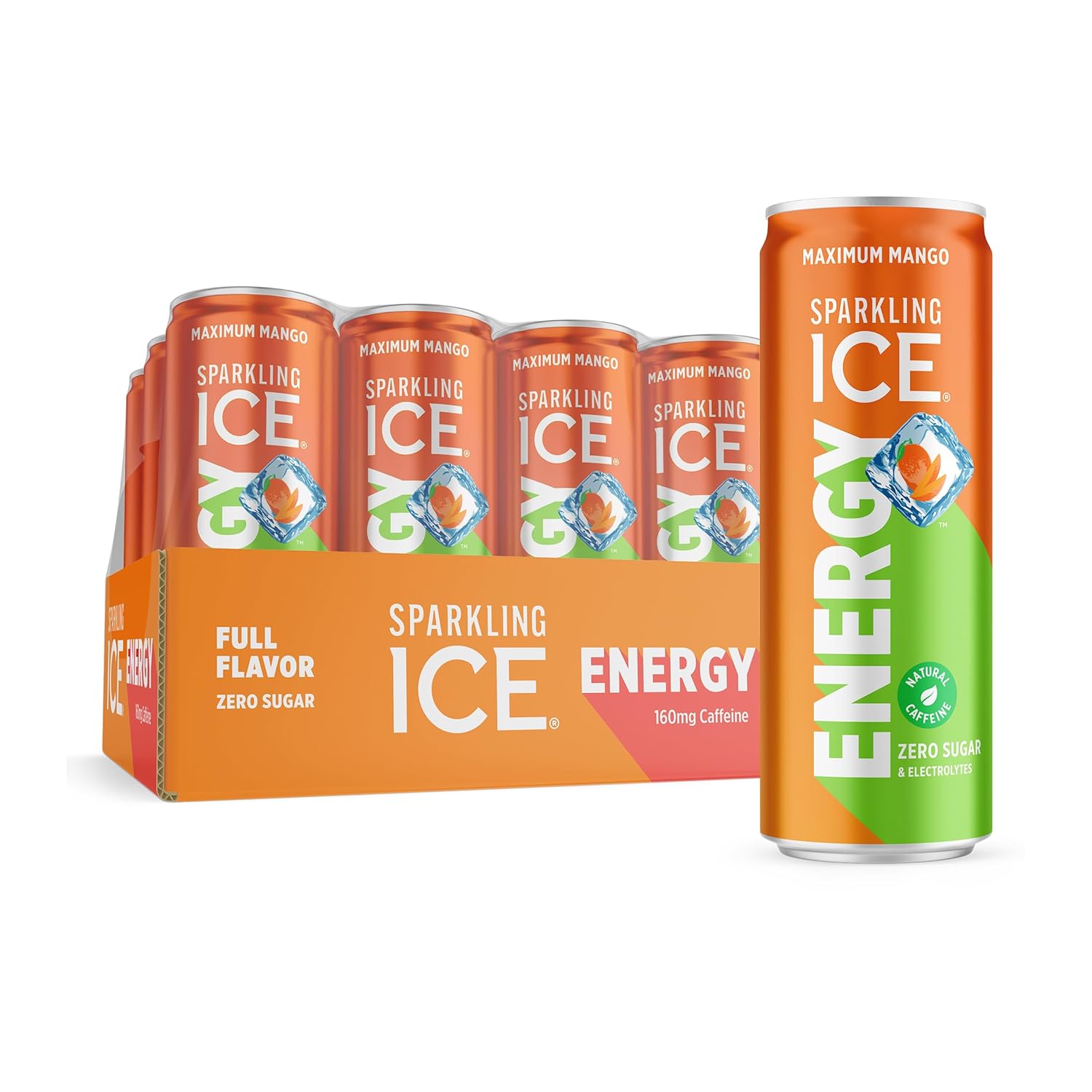 Sparkling Ice Energy Power Punch 12Pk. Energy Drinks with Vitamins + Antioxidants, Zero Sugar. 12 fl oz cans.