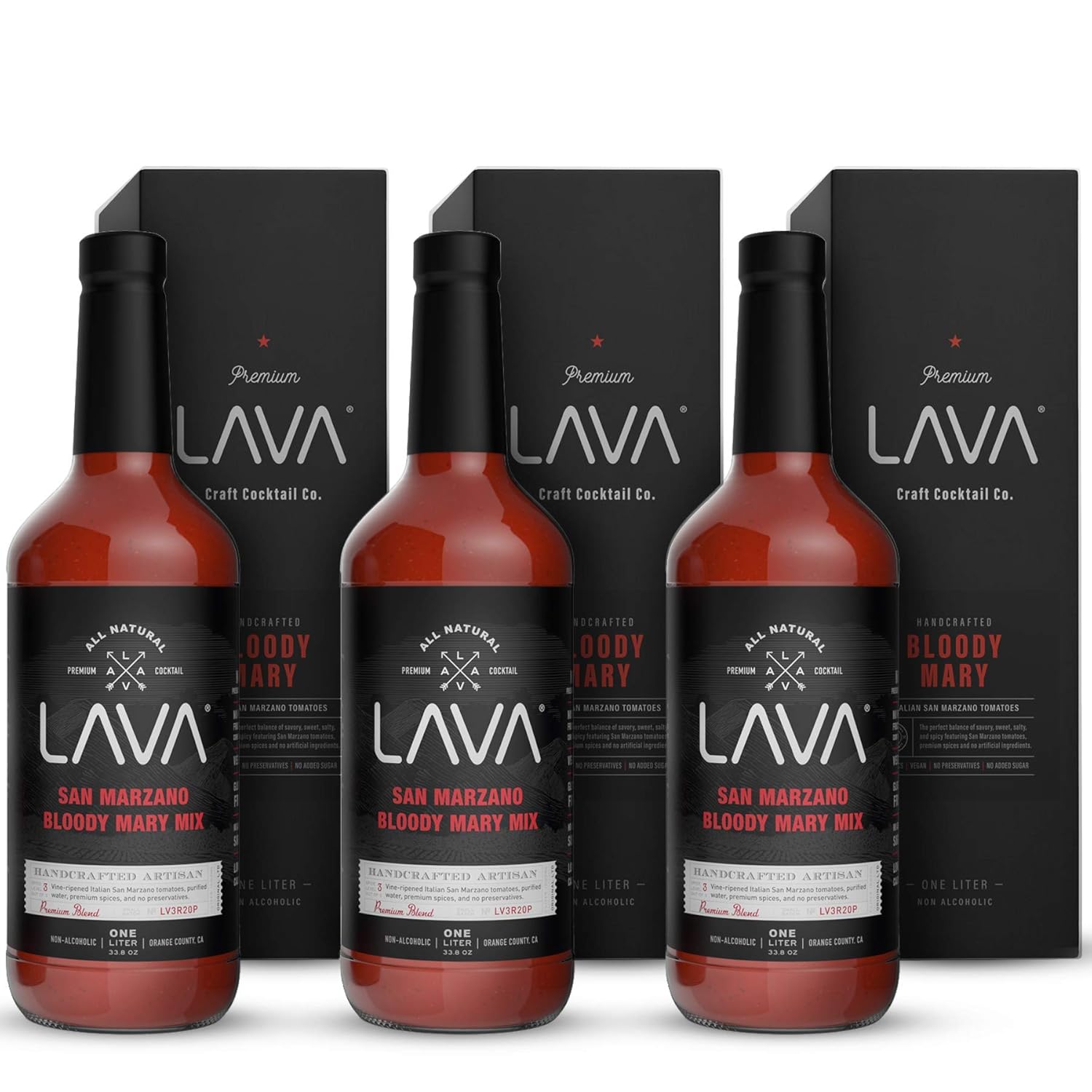 LAVA Premium Spicy Jalapeño Margarita Mix by LAVA Craft Cocktail Co., Made with Real Jalapeños, Agave Nectar, Key Limes, Lots of Flavor and Ready to Use, 1-Liter Glass Bottle