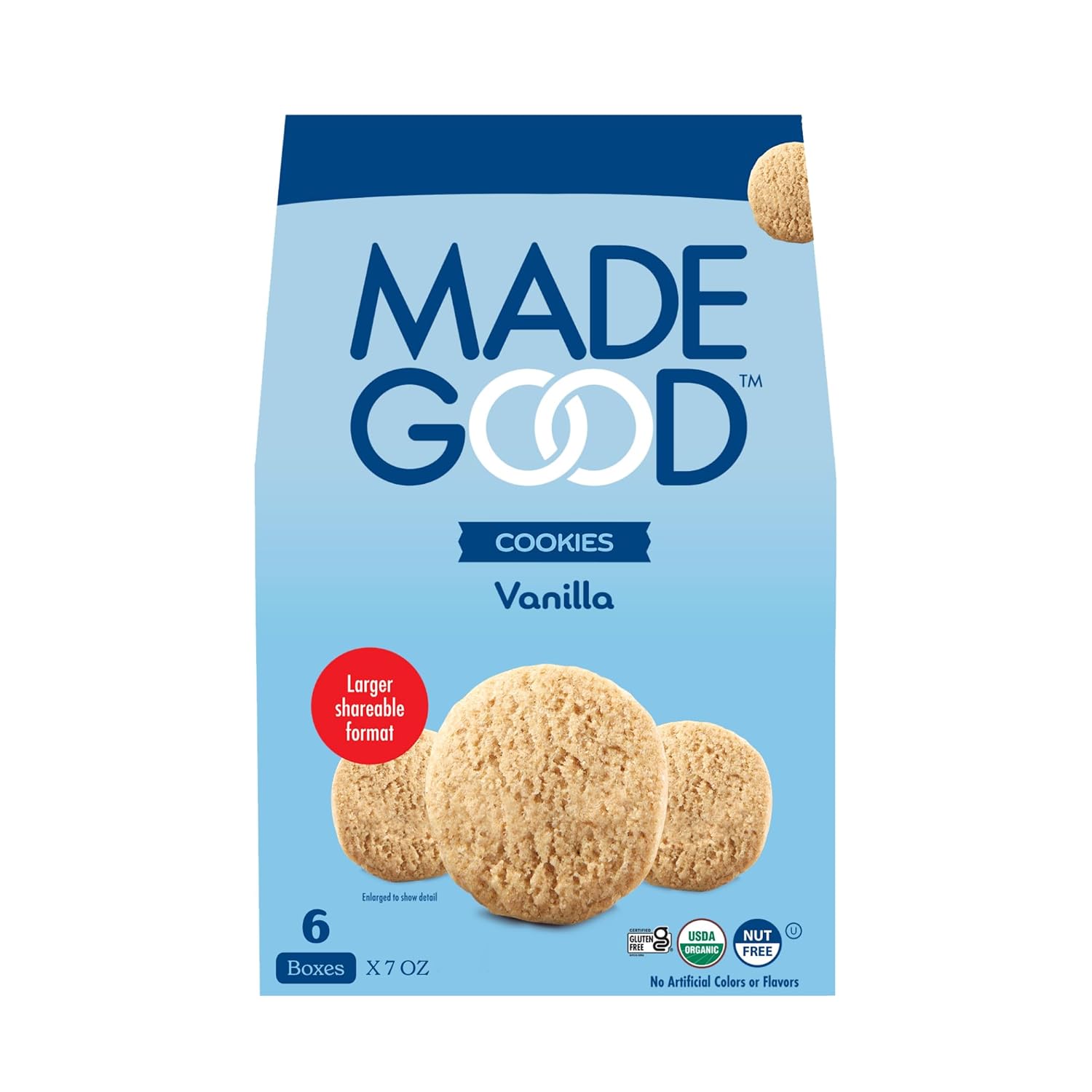 MadeGood Chocolate Chip Crunchy Cookies, 7 Ounce (6 Pouches) Organic and Gluten Free Snacks