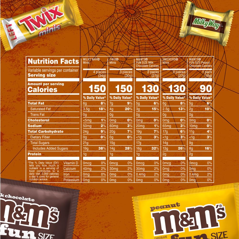 SNICKERS, TWIX & MILKY WAY Minis Assorted Chocolate Candy Variety Pack, Candy Bag, 150 Ct Bulk Bag