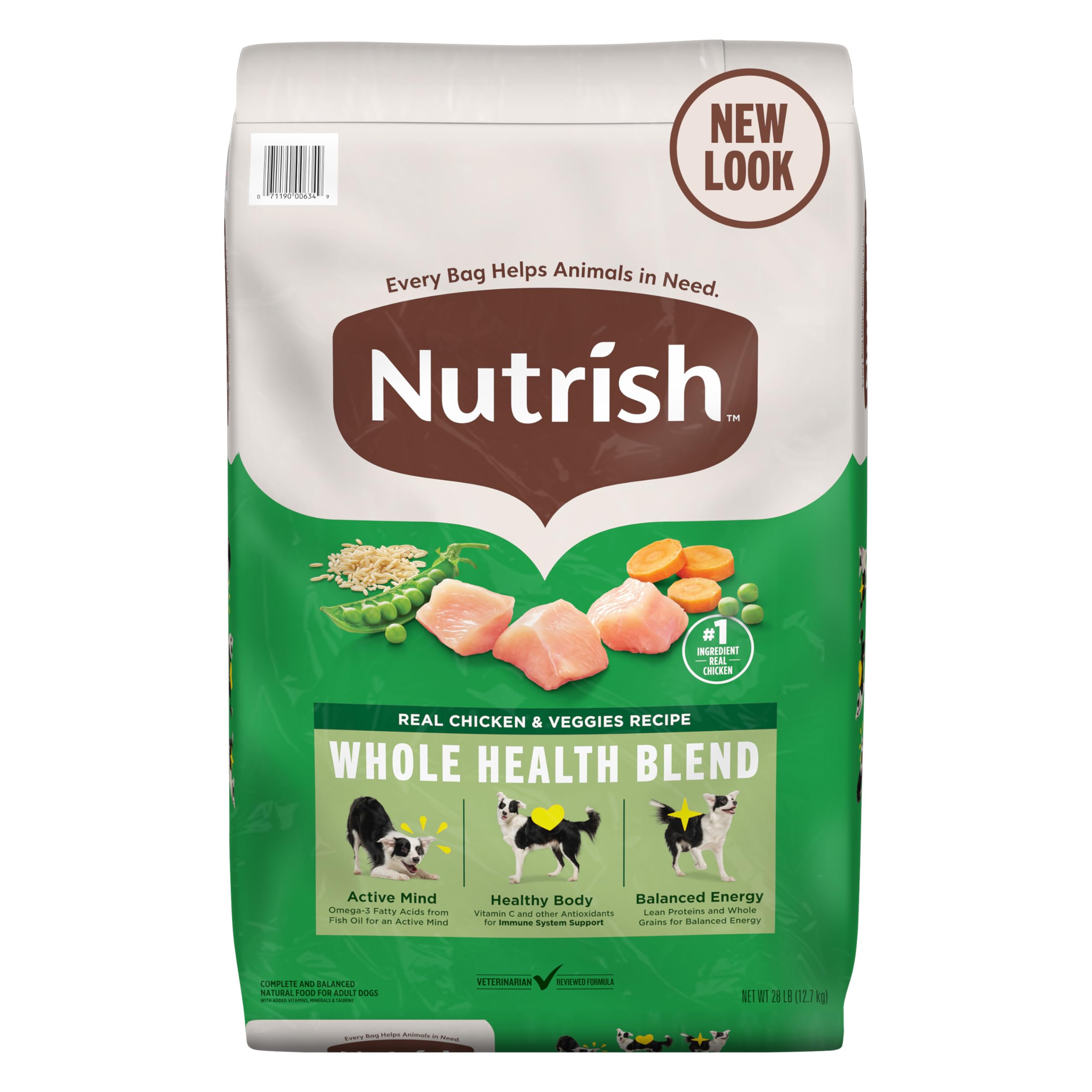 Nutrish Dry Dog Food, Real Chicken & Veggies Recipe Whole Health Blend, 6 lb. Bag (Rachael Ray)