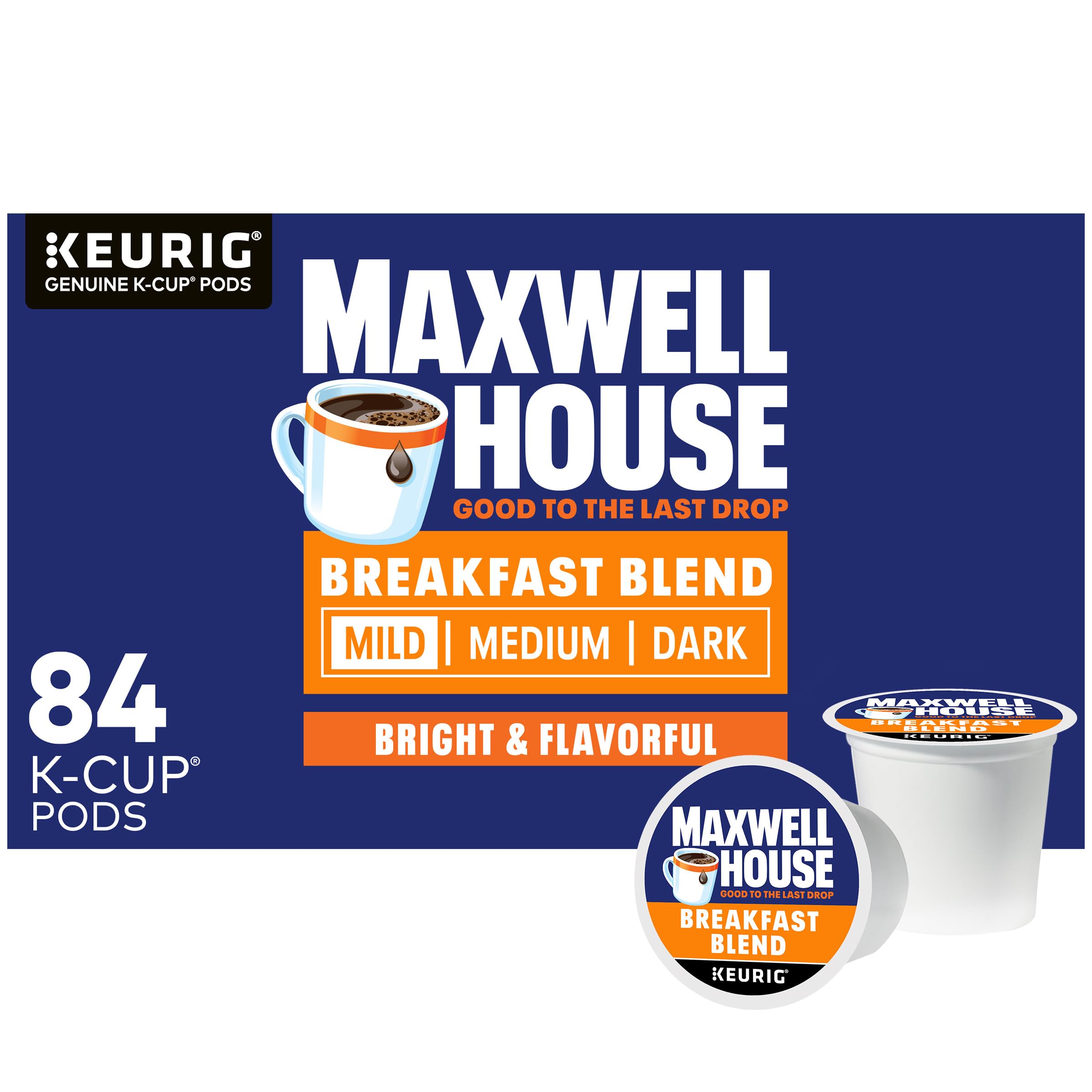 Maxwell House House Blend Medium Roast K-Cup Coffee Pods, 84 ct Box