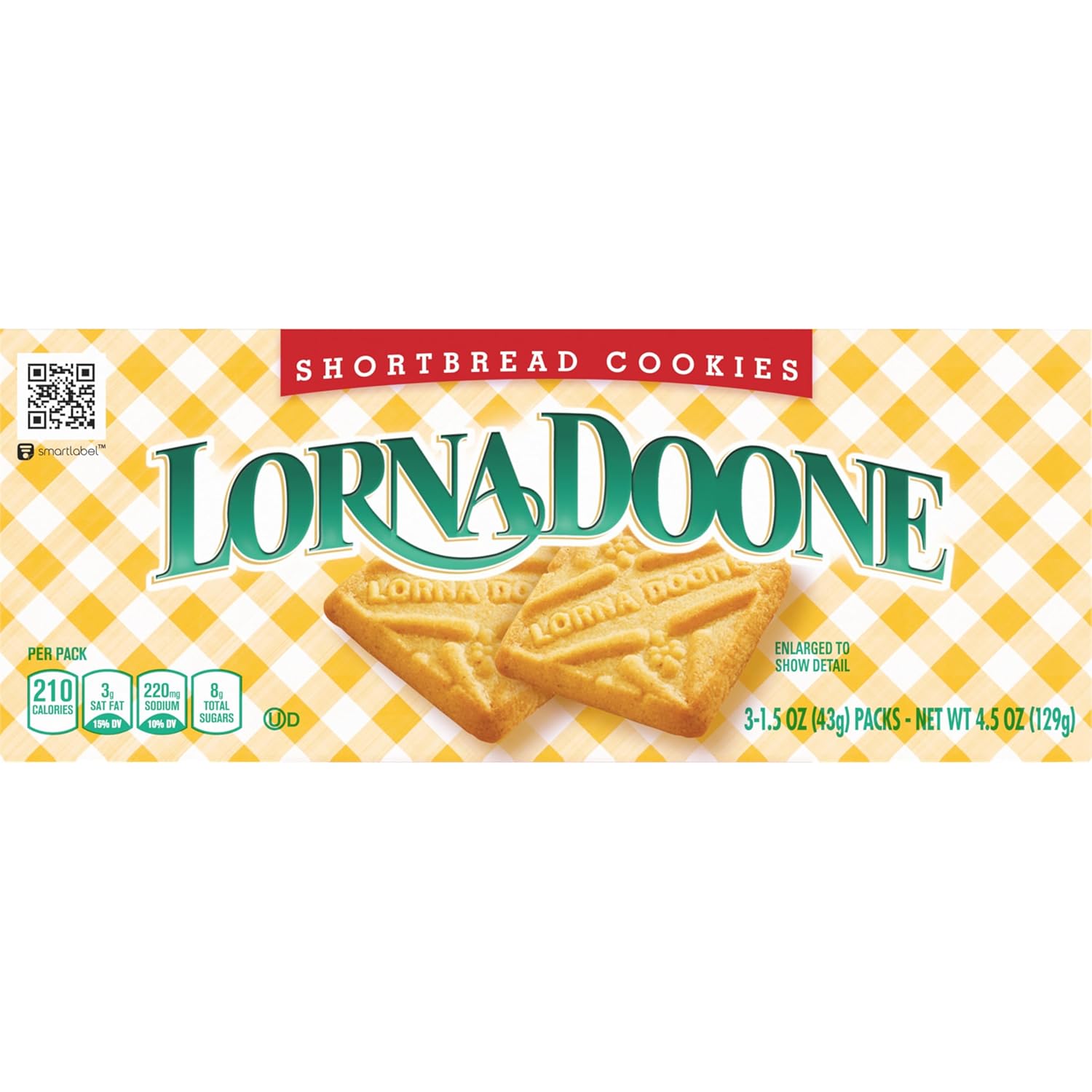 Lorna Doone Shortbread Cookies, 36 Snack Packs (6 Cookies Per Pack, 12 Boxes)