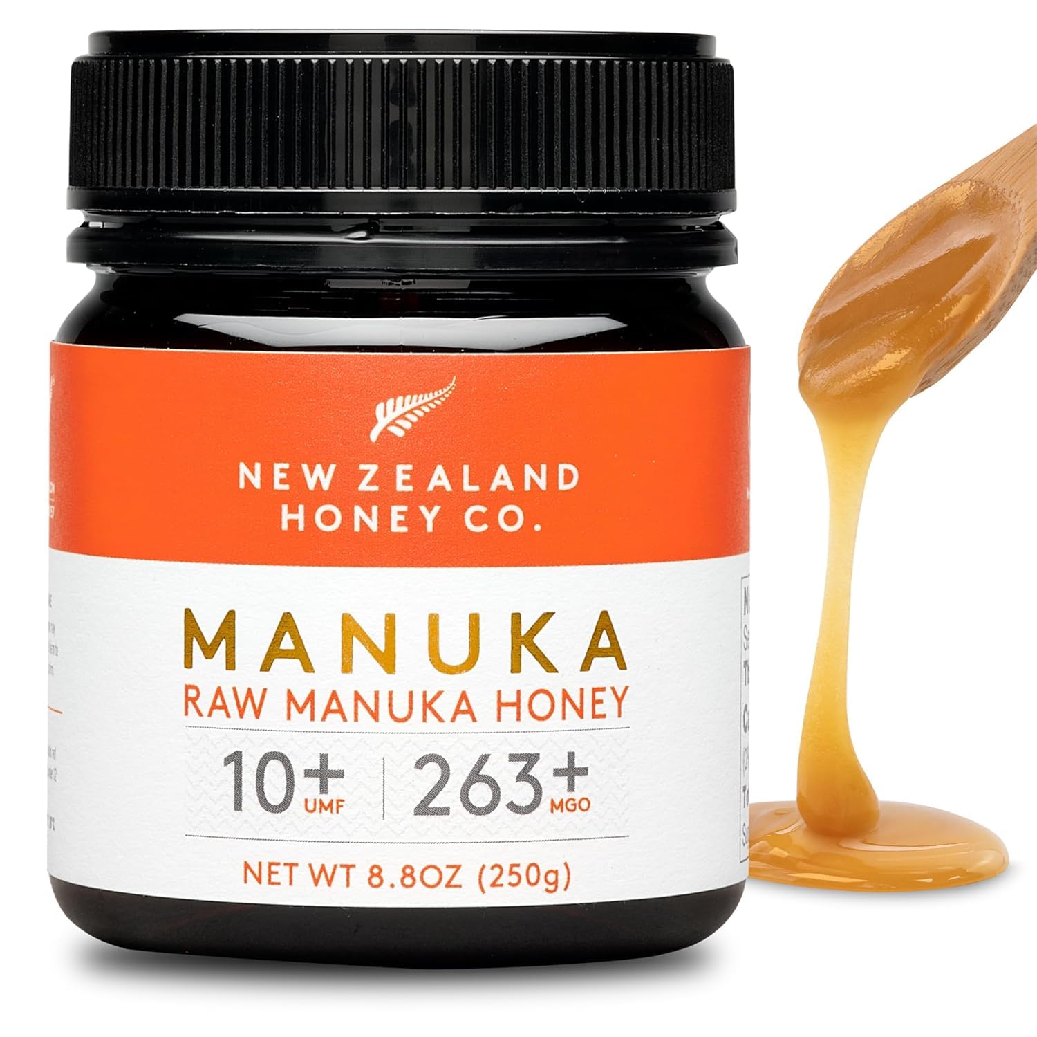 New Zealand Honey Co. Raw Manuka Honey UMF 10+ | MGO 263+, 17.6oz / 500g | Organic Medical Grade Manuka Honey for Daily Wellness, Skin Care & Dogs