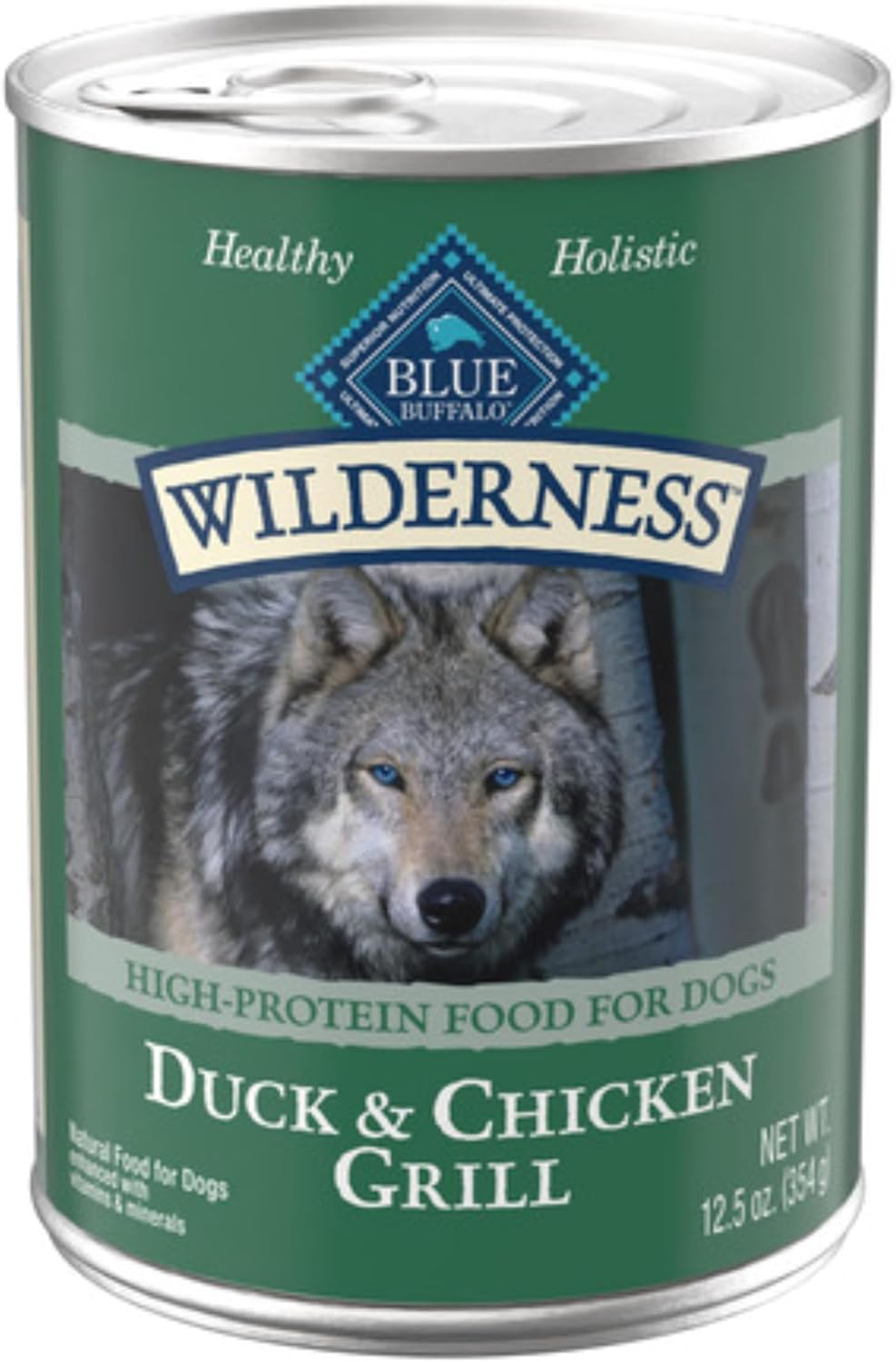 Blue Buffalo Wilderness Adult Wet Dog Food, High-Protein & Grain-Free, Made with Natural Ingredients, Beef & Chicken Grill, 12.5-oz. Cans, 12 Count