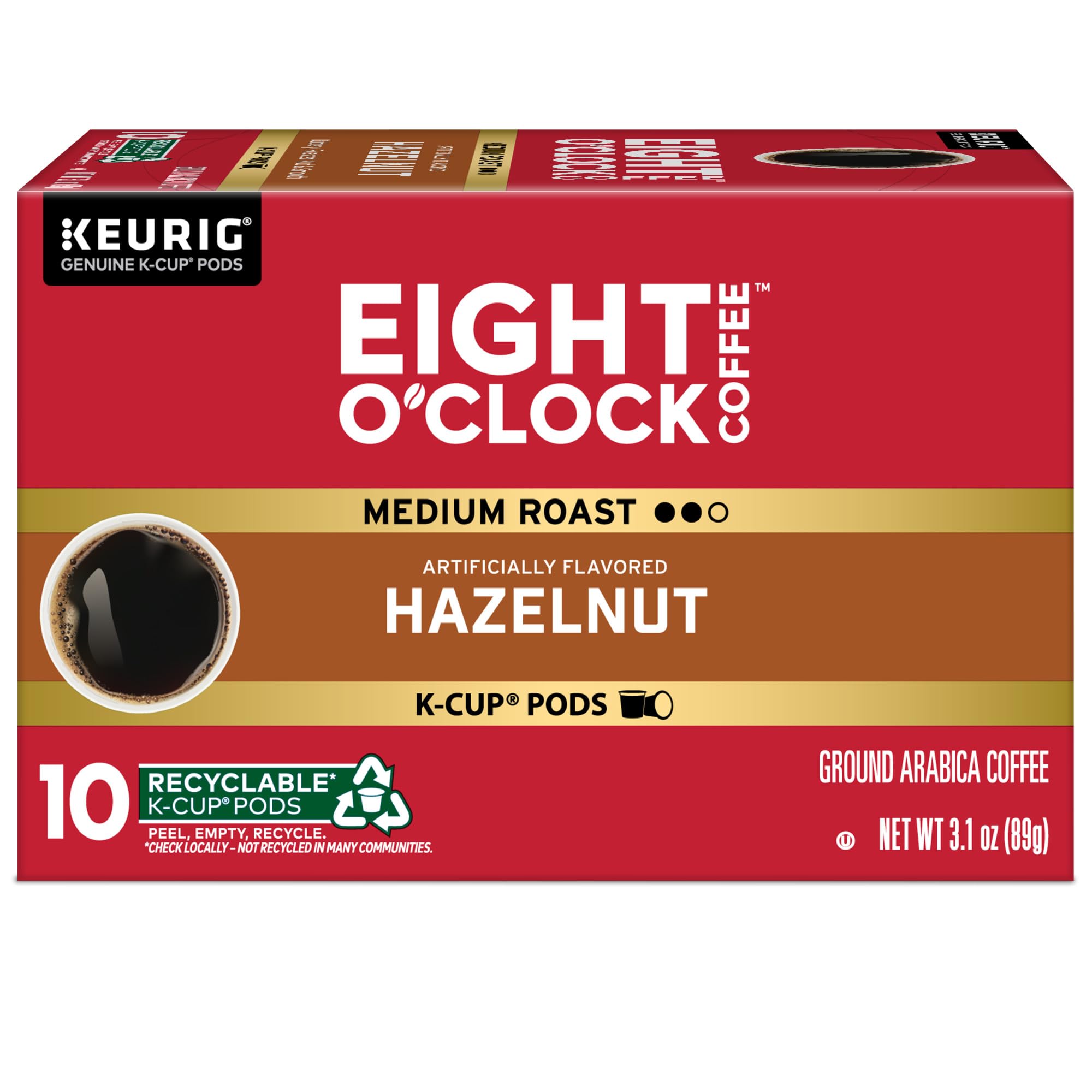 Eight O'Clock Coffee The Original, Single-Serve Keurig K-Cup Pods, Medium Roast Coffee Pods, 72 Count