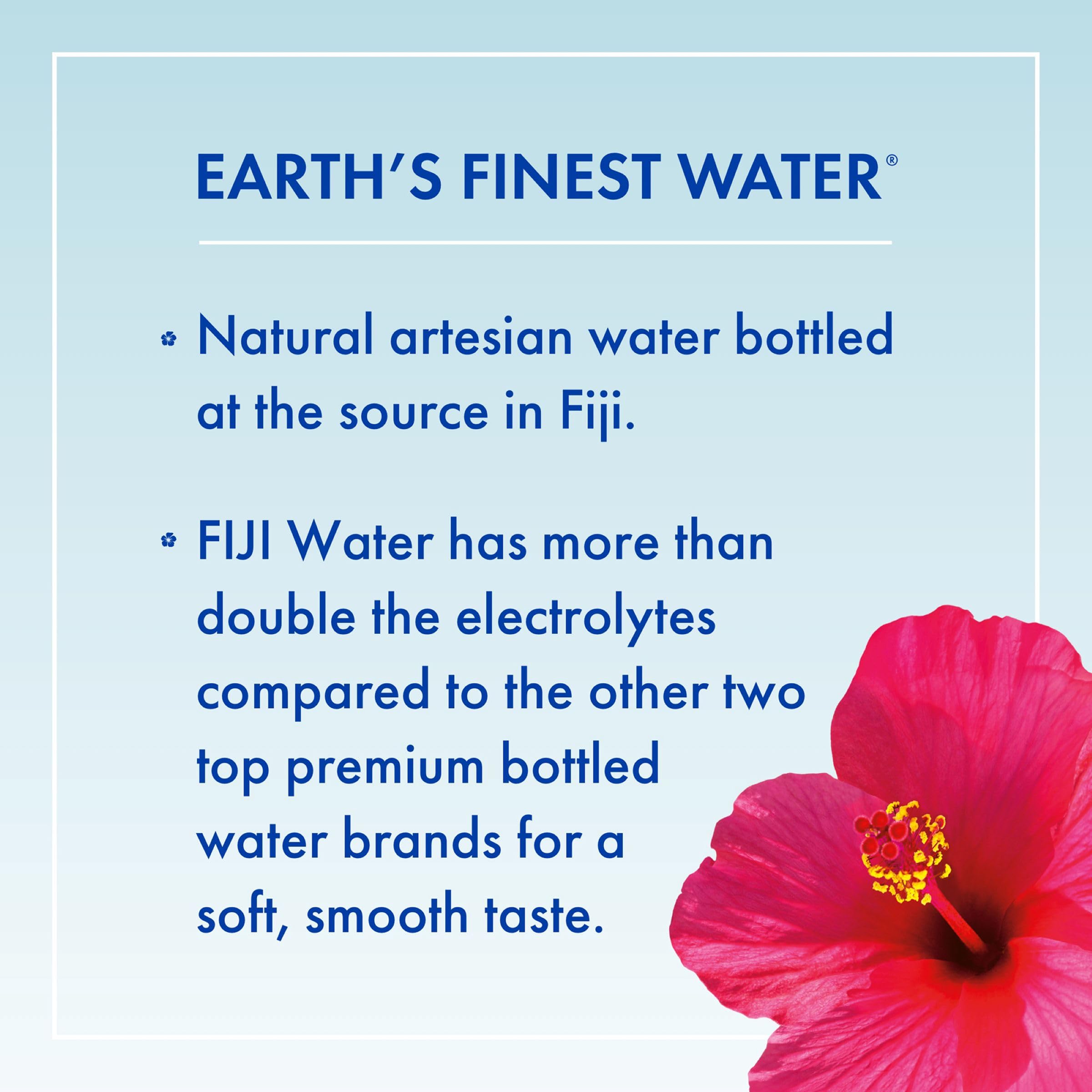 FIJI Natural Artesian Bottled Water 1.5 Liters / 50.7 Fl Ounce (Pack of 12) - 100% Natural Electrolytes