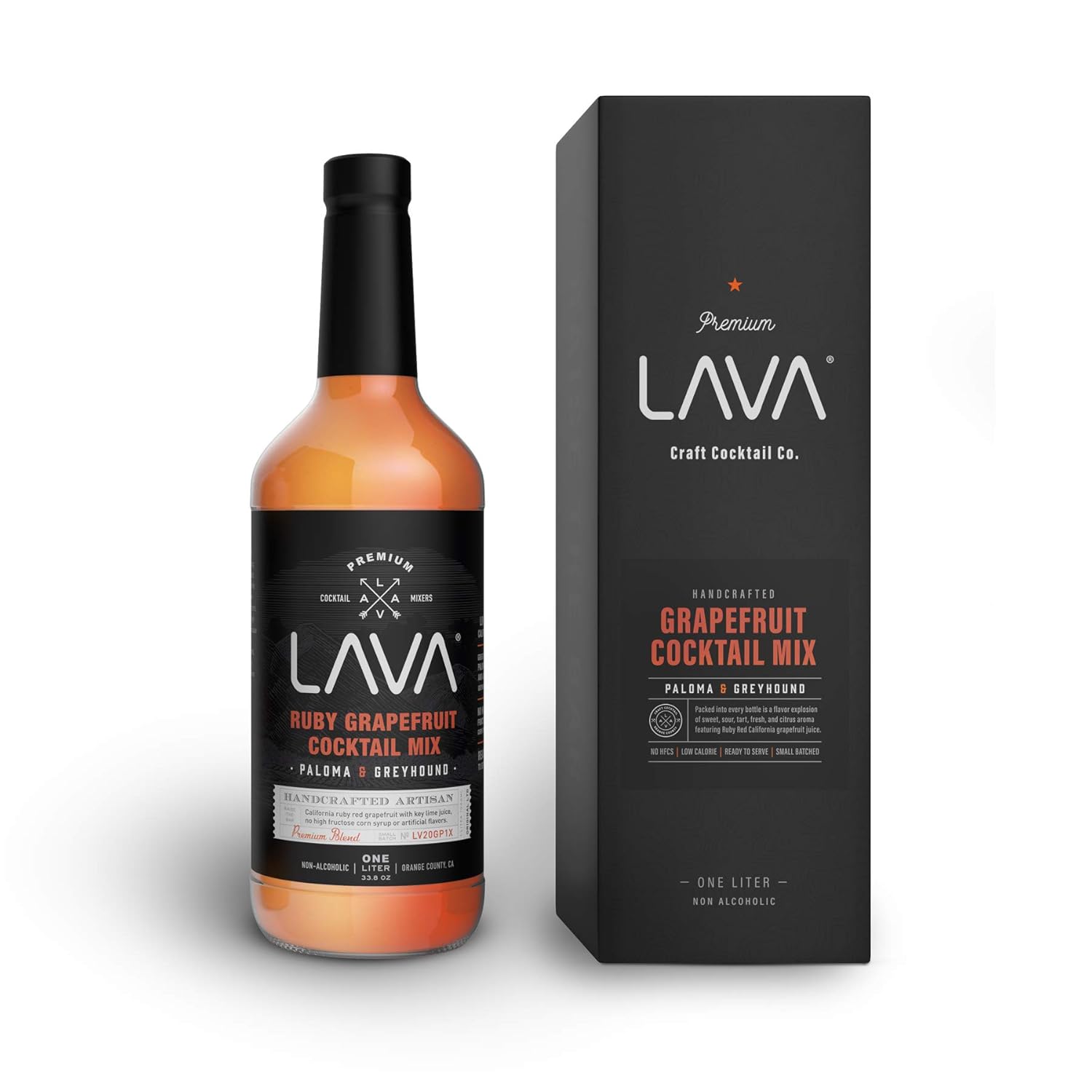 LAVA Premium Spicy Jalapeño Margarita Mix by LAVA Craft Cocktail Co., Made with Real Jalapeños, Agave Nectar, Key Limes, Lots of Flavor and Ready to Use, 1-Liter Glass Bottle