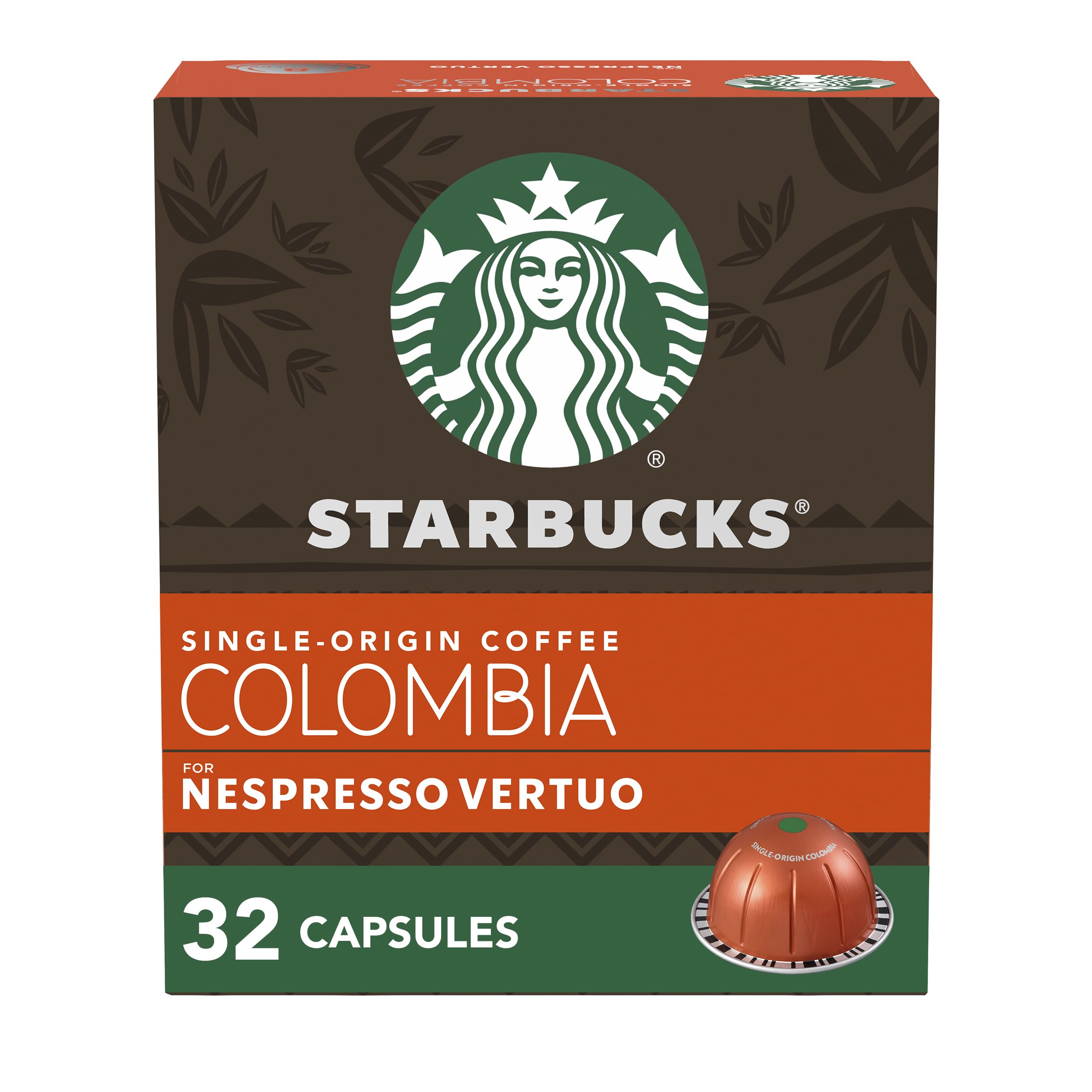 Starbucks by Nespresso Vertuo, Pike Place, Medium Roast Coffee 32-count Coffee Pods, Brews 7.8 oz.