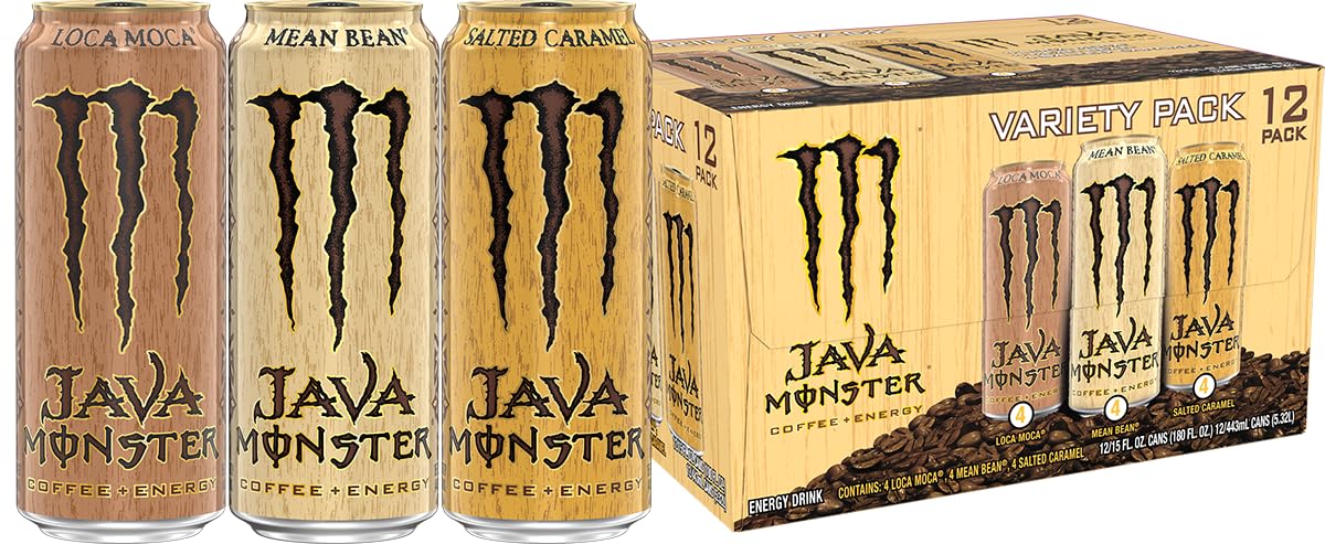 Java Monster Irish Crème, Coffee + Energy Drink, 15 Ounce | Pack of 12