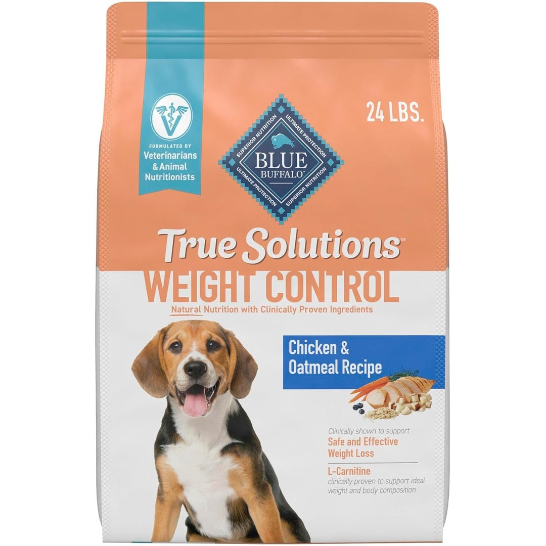 Blue Buffalo True Solutions Weight Control Natural Dry Dog Food for Adult Dogs, Chicken, 24-lb. Bag