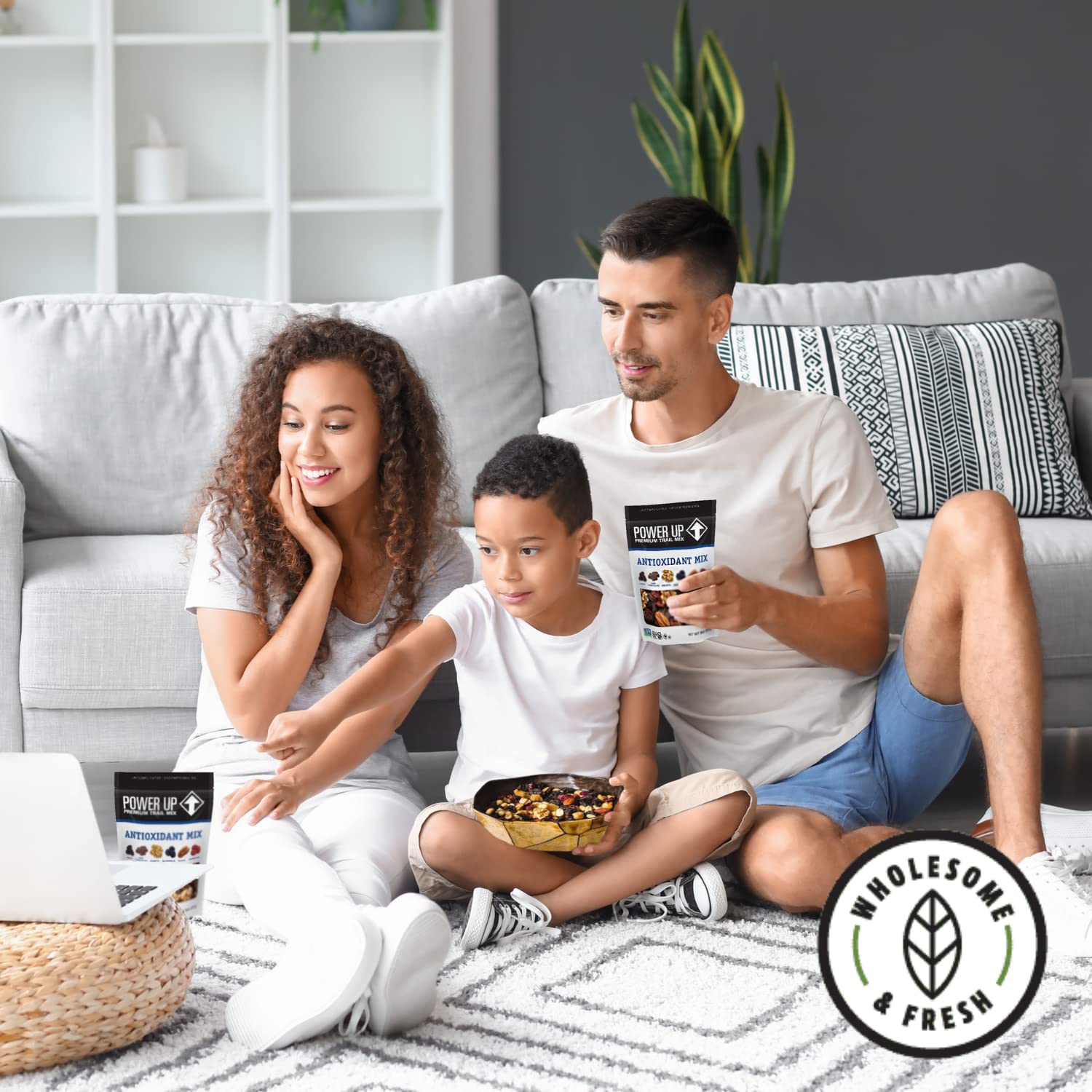 Power Up High Energy Trail Mix By Gourmet Nut, Walnuts, Banana Chips, Cashews, Coconut, Cranberries & Papaya Mix - Keto & Paleo Friendly Snacks - Non GMO Vegan Gluten Free Kosher, 8oz Bags, Pack of 4