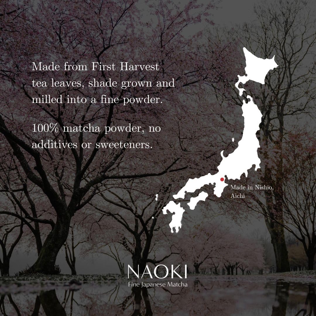 Naoki Matcha Superior Ceremonial Blend – Authentic Japanese First Harvest Ceremonial Grade Matcha Green Tea Powder from Uji, Kyoto (40g / 1.4oz)