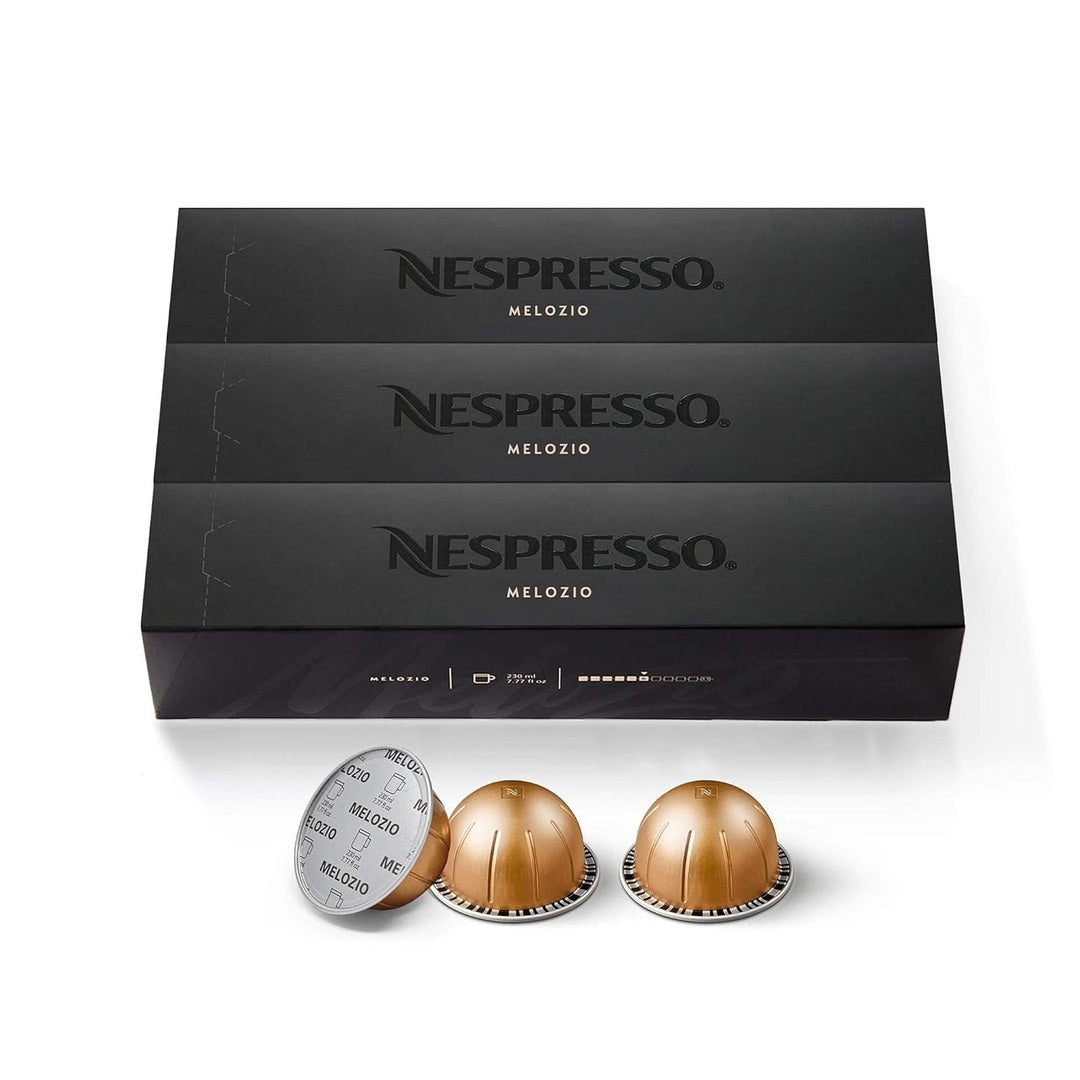 Nespresso Capsules Vertuo, Melozio, Medium Roast Coffee, 30 Count Coffee Pods