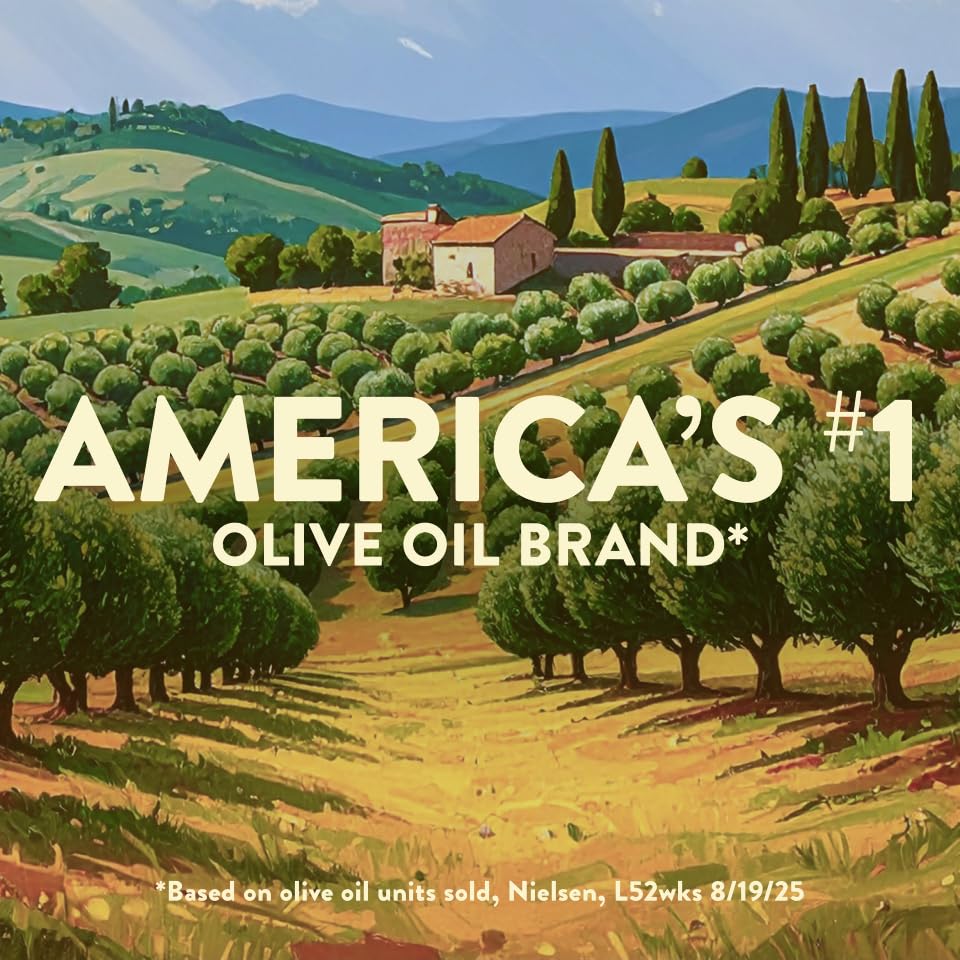 Pompeian Robust Extra Virgin Olive Oil, Contains Polyphenols, First Cold Pressed, 68 Fl Oz