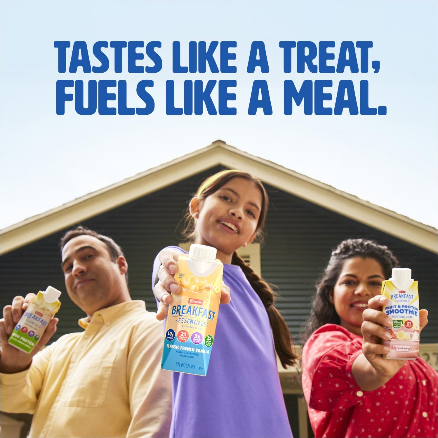 Carnation Breakfast Essentials High Protein with Fiber Ready-to-Drink, 8 FL OZ Carton, Rich Milk Chocolate (Pack of 24)