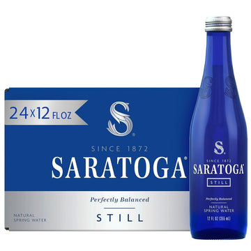 Saratoga Natural Spring Water - 12 oz. (Non-Carbonated, Pack of 24)