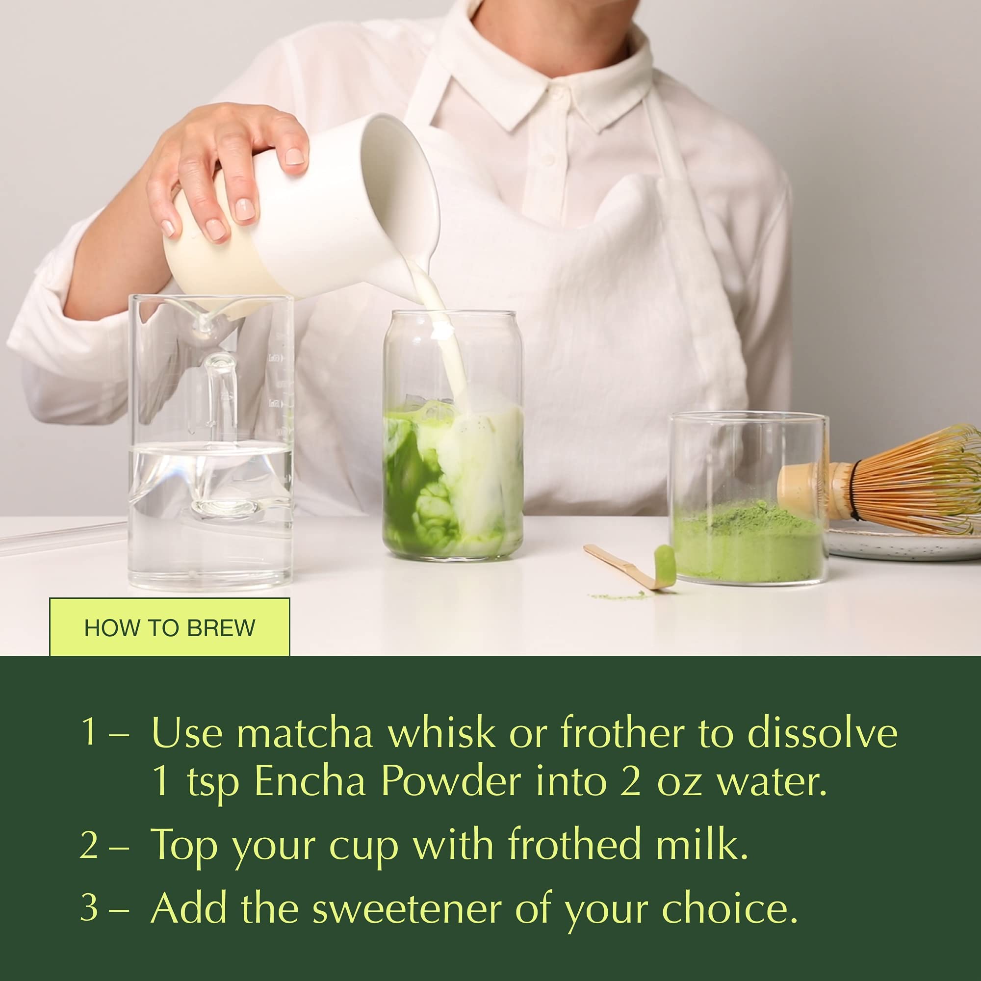 Encha Ceremonial Grade Matcha Powder - Organic First Harvest Japanese Matcha Green Tea, Matcha Tea From Uji, Japan (60g/2.12oz)