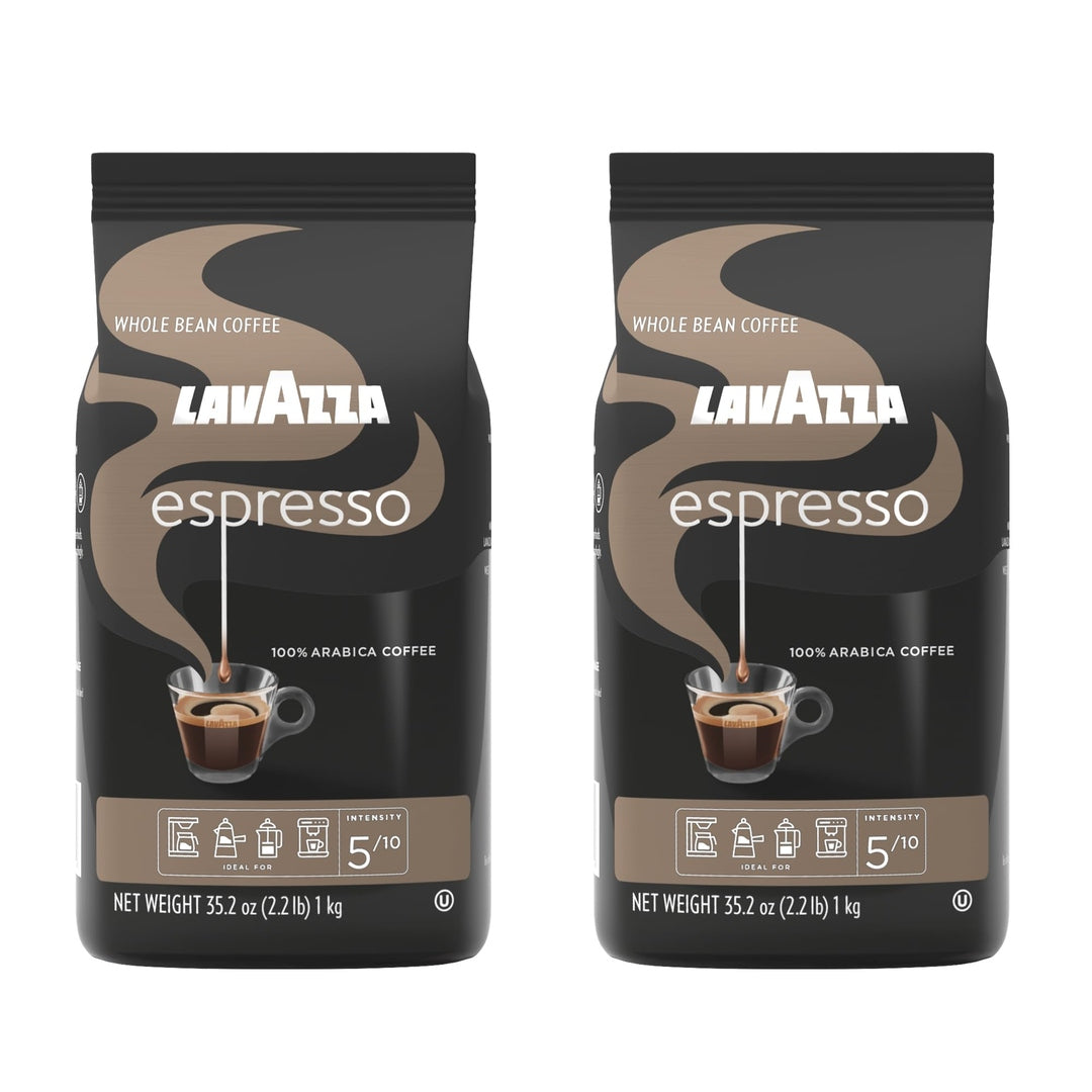 Lavazza Super Crema Whole Bean Coffee, Medium Espresso Roast, Arabica and Robusta Blend, 2.2 lb Bag, Package May Vary (Pack of 1)