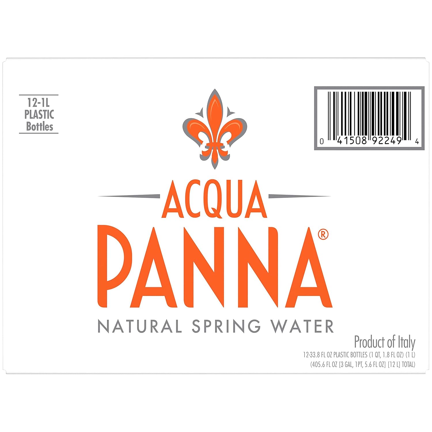 Acqua Panna Natural Spring Water, 33.8 Oz Plastic Bottles (12 Pack)
