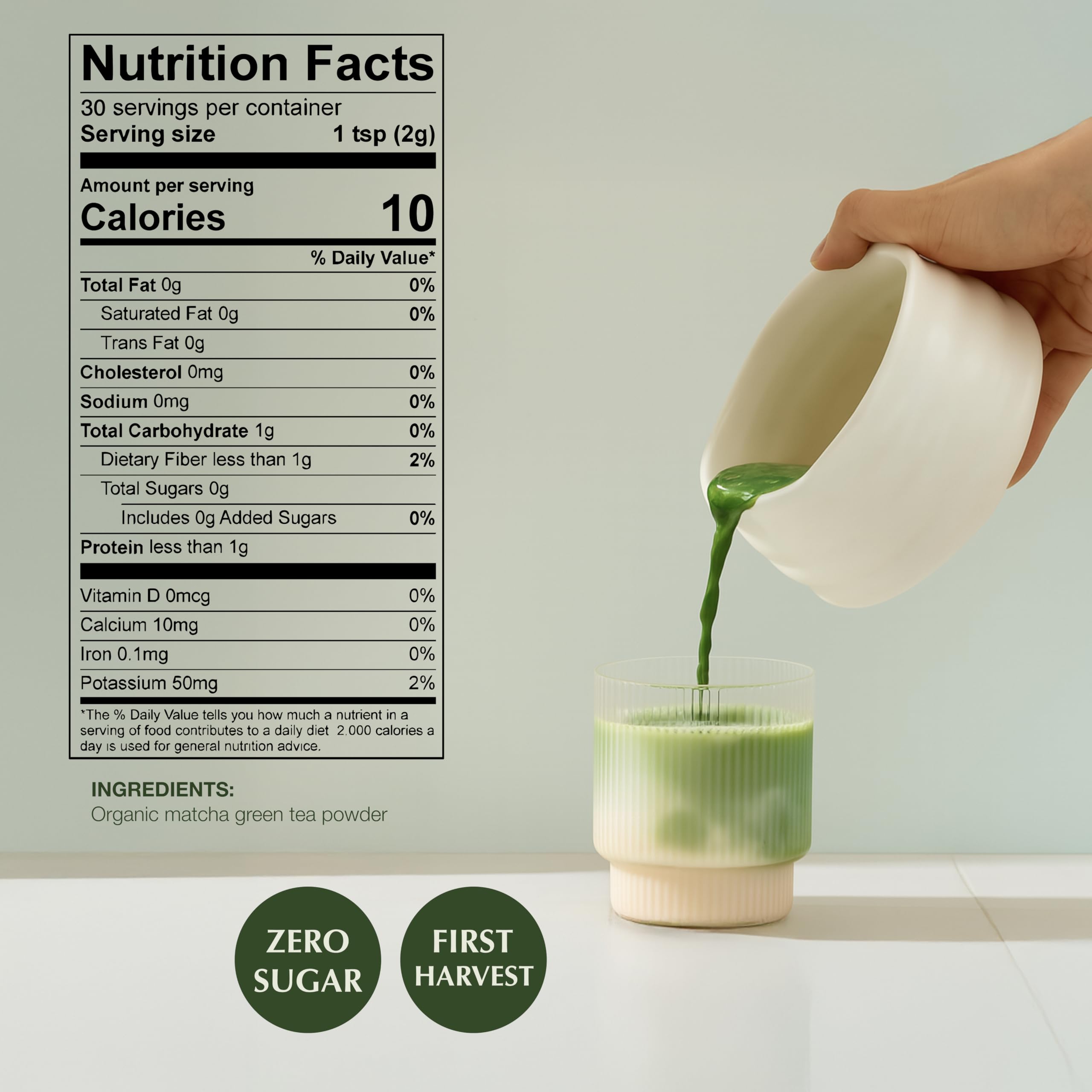 Encha Ceremonial Grade Matcha Powder - Organic First Harvest Japanese Matcha Green Tea, Matcha Tea From Uji, Japan (60g/2.12oz)