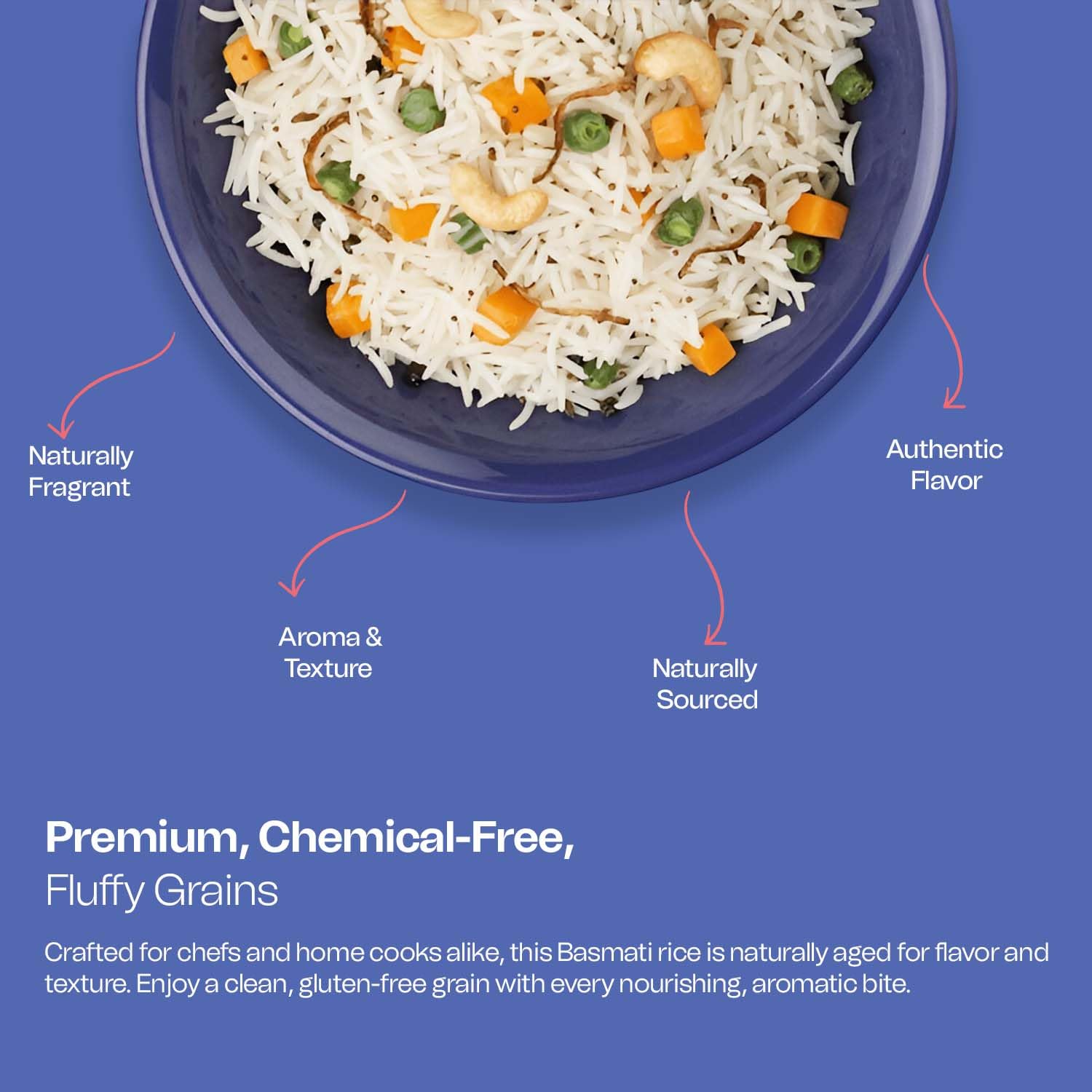 Golden Crown Traditional Premium Basmati Rice - 160 oz (10LB) | Naturally Aromatic & Aged Gluten | Chemical + Fat-Free Extra Long Authentic Fragrant | Fiber Vegan Halal Kosher Whole grains