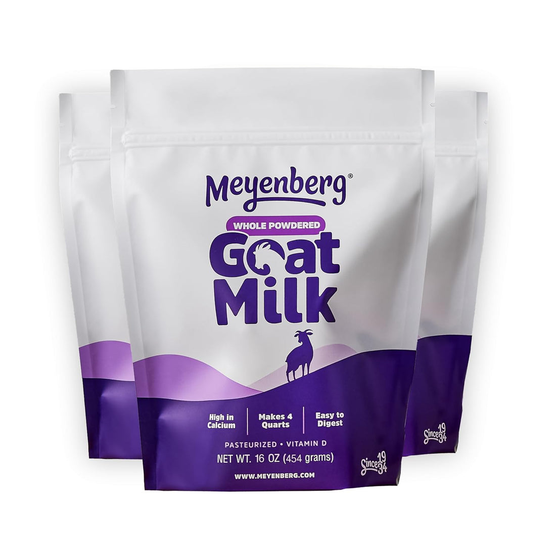 Meyenberg Whole Powdered Goat Milk, 16oz pouch, Amazon Exclusive, Kosher, Gluten Free, 6pk