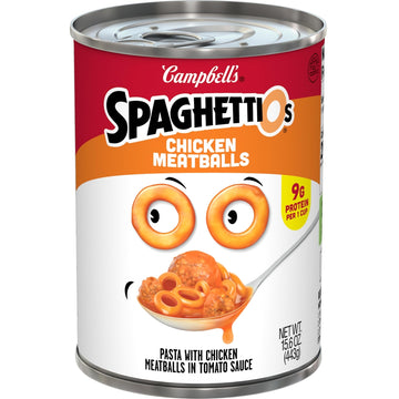 SpaghettiOs Canned Pasta with Meatballs, 15.6 oz Can (12 Pack)