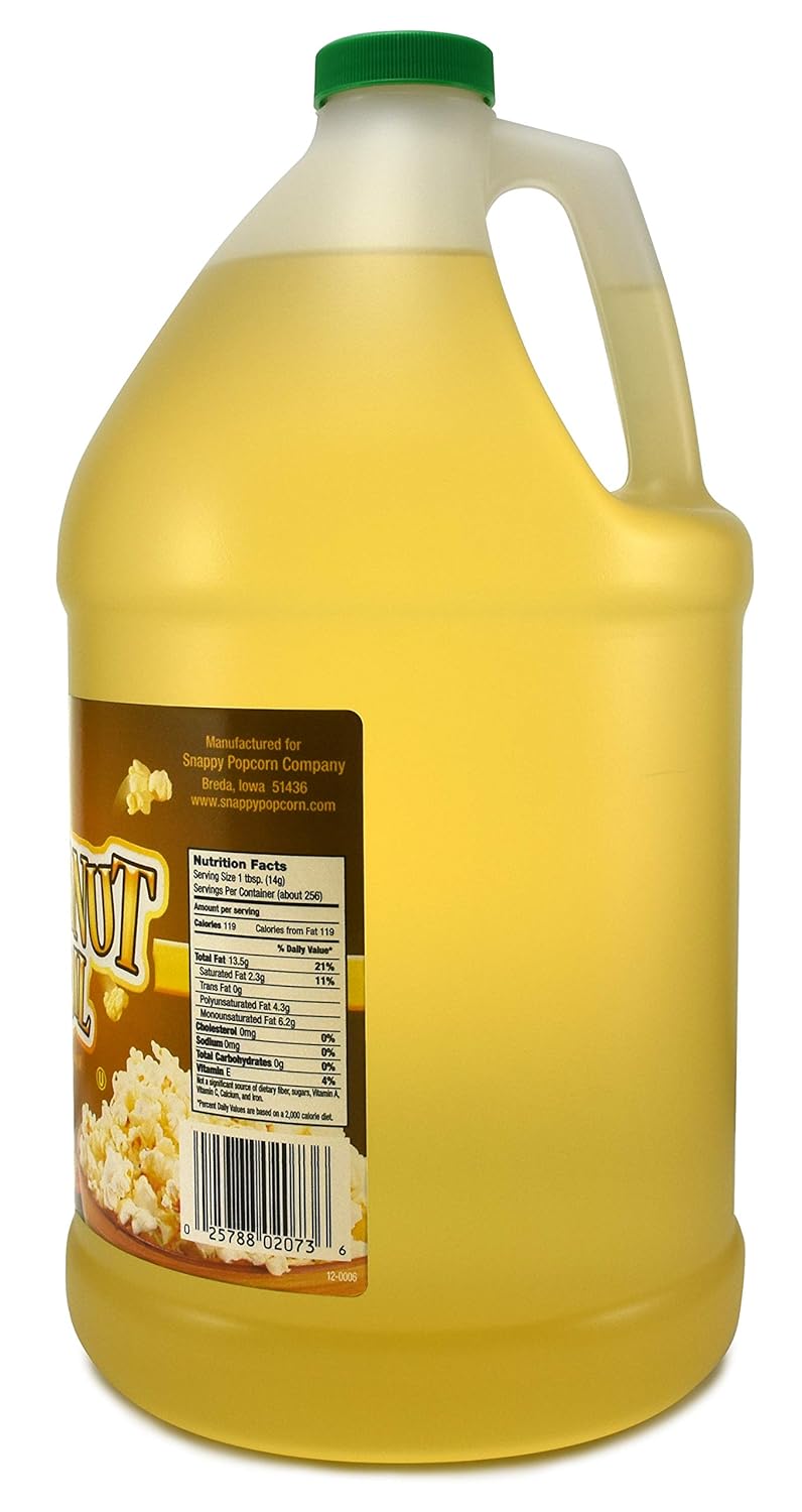 Snappy Pure Peanut Oil for Cooking and Peanut Oil for Deep Frying, High Smoke Point Cooking Oil Vegetable Oil for Turkey Fryers, Ideal Deep Frying Oil, 1 Gallon Size