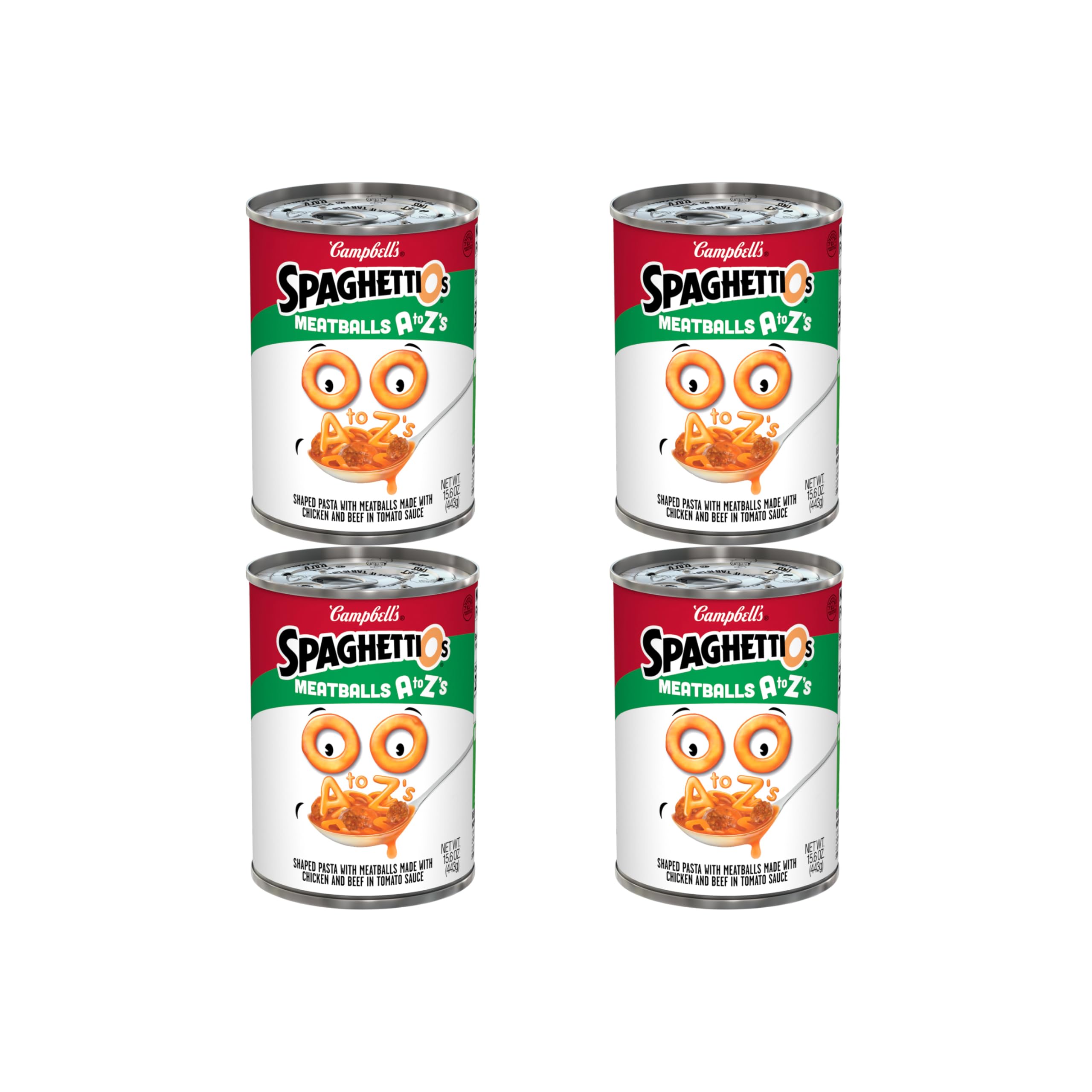 SpaghettiOs Canned Pasta with Meatballs, 15.6 oz Can (12 Pack)
