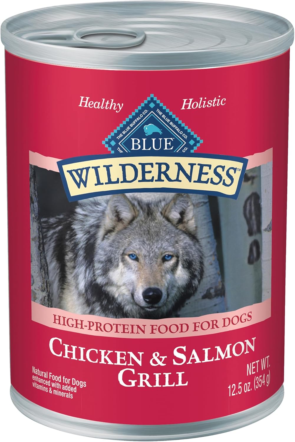 Blue Buffalo Wilderness Adult Wet Dog Food, High-Protein & Grain-Free, Made with Natural Ingredients, Beef & Chicken Grill, 12.5-oz. Cans, 12 Count